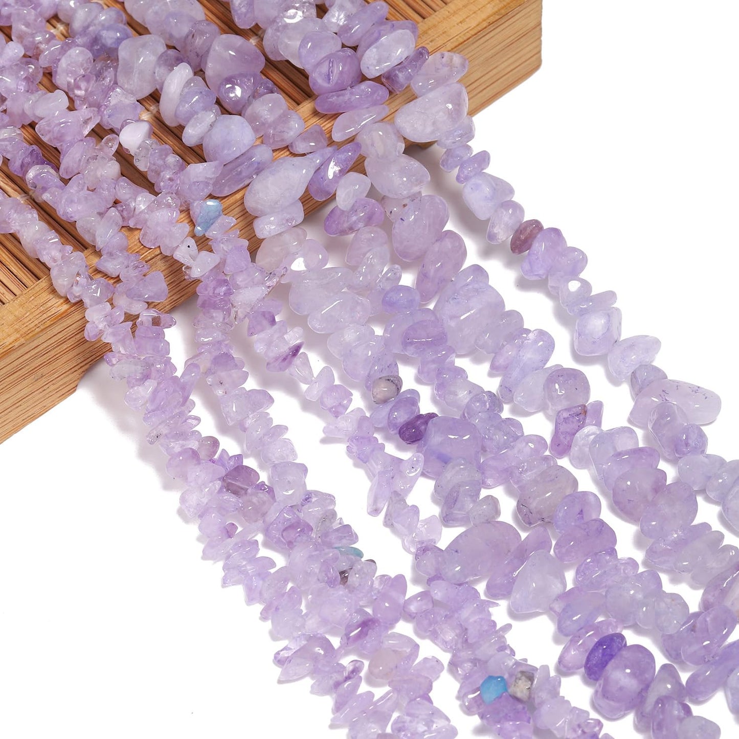 30in Purple Jade Natural Chip Stone Beads 5-8mm About 230pcs, Irregular Drilled Purple Bead for Bracelets Jewelry Making Supplies for Adults, DIY Crafts.