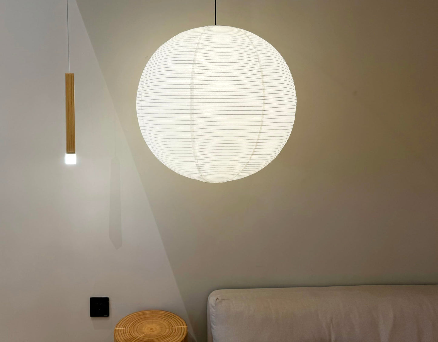 Henjjras White Round paper lamp shade 50cm(19Inch) Chinses Lantern Pendant Lamp Shade,Large Foldable Lampshade