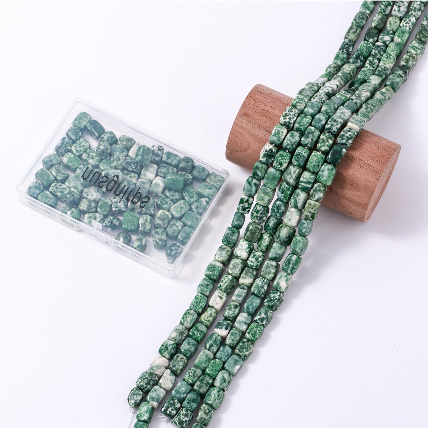 Natural Large African Jade Cube Stone Beads 8x11mm 38cm/str Loose Semi Gemstone Stone Square Beads for Making Bracelets Necklace