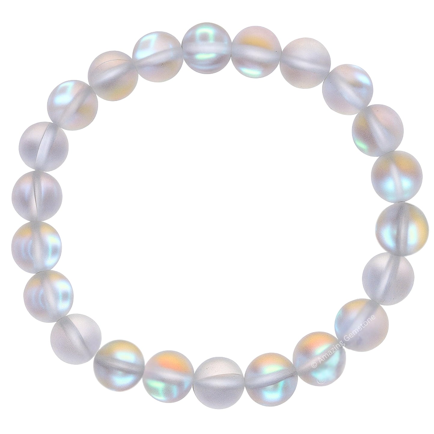 Amazing Gemstone Crystal Bracelet for Women Men's Gifts - Protection Healing Crystal Bracelet - 8mm Gemstone Beaded Stretchable Bracelet Pulseras Para Hombres Mujer Stocking Stuffers Mothers Day Gift (Rainbow Mermaid)