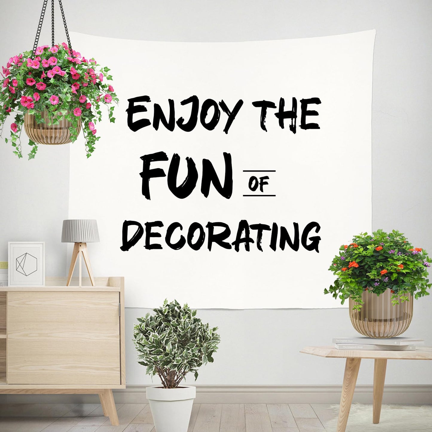 ZeeDix 3 Pack Self Watering Hanging Planters, 6.5 Inch Indoor Plant Pots with 3 Hooks Visible Water Level and Drainage for Home, Wall, Window Decor Outdoor Use(Starry Gray)