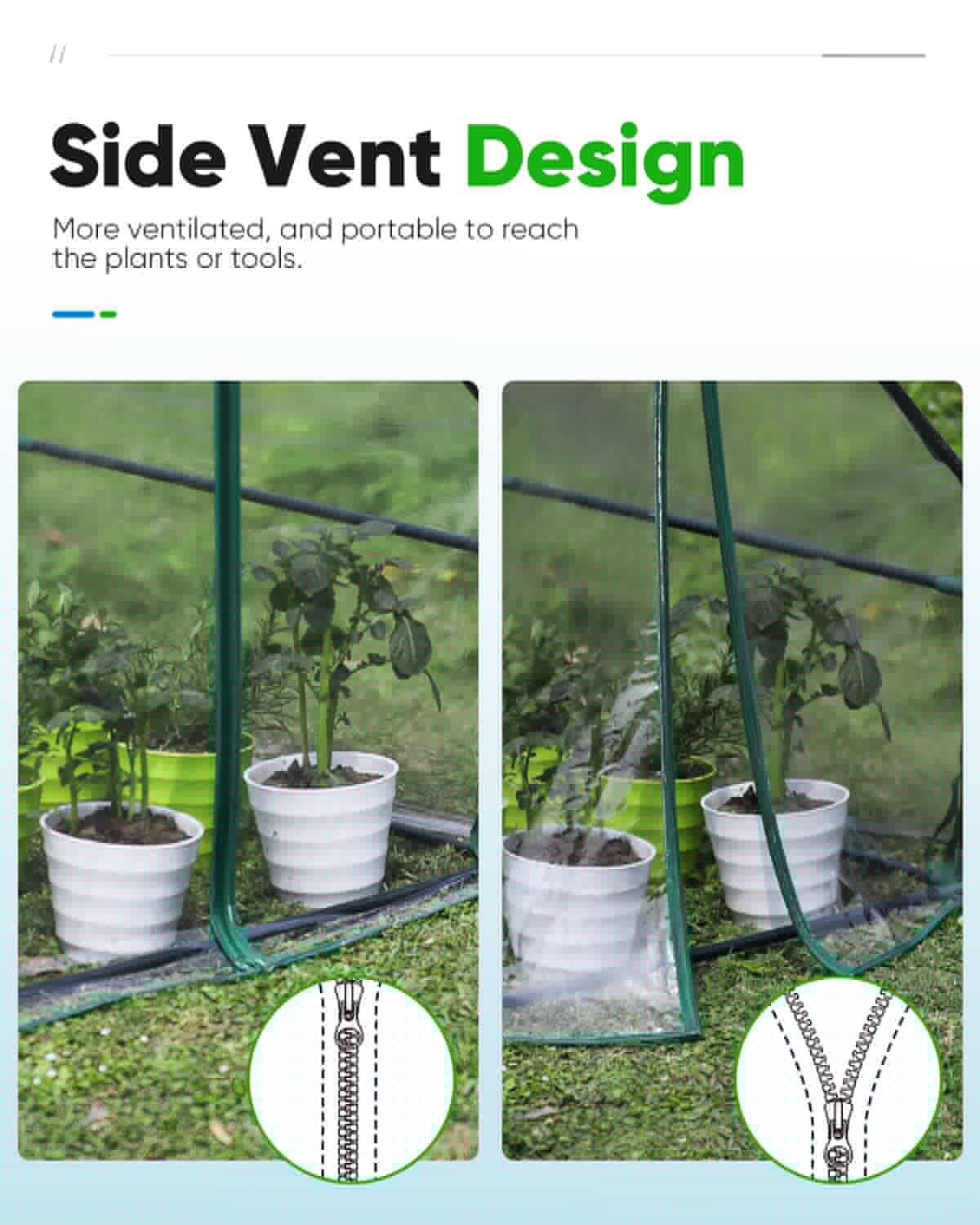 Quictent Mini Greenhouse, Portable Quick-Setup Small Tabletop Waterproof UV Protected PVC Cover Shelter for Outdoors/Indoors W/ Raised Base for Garden Plant Seed Starting, 8 Stake, 95"x36"x36", Clear