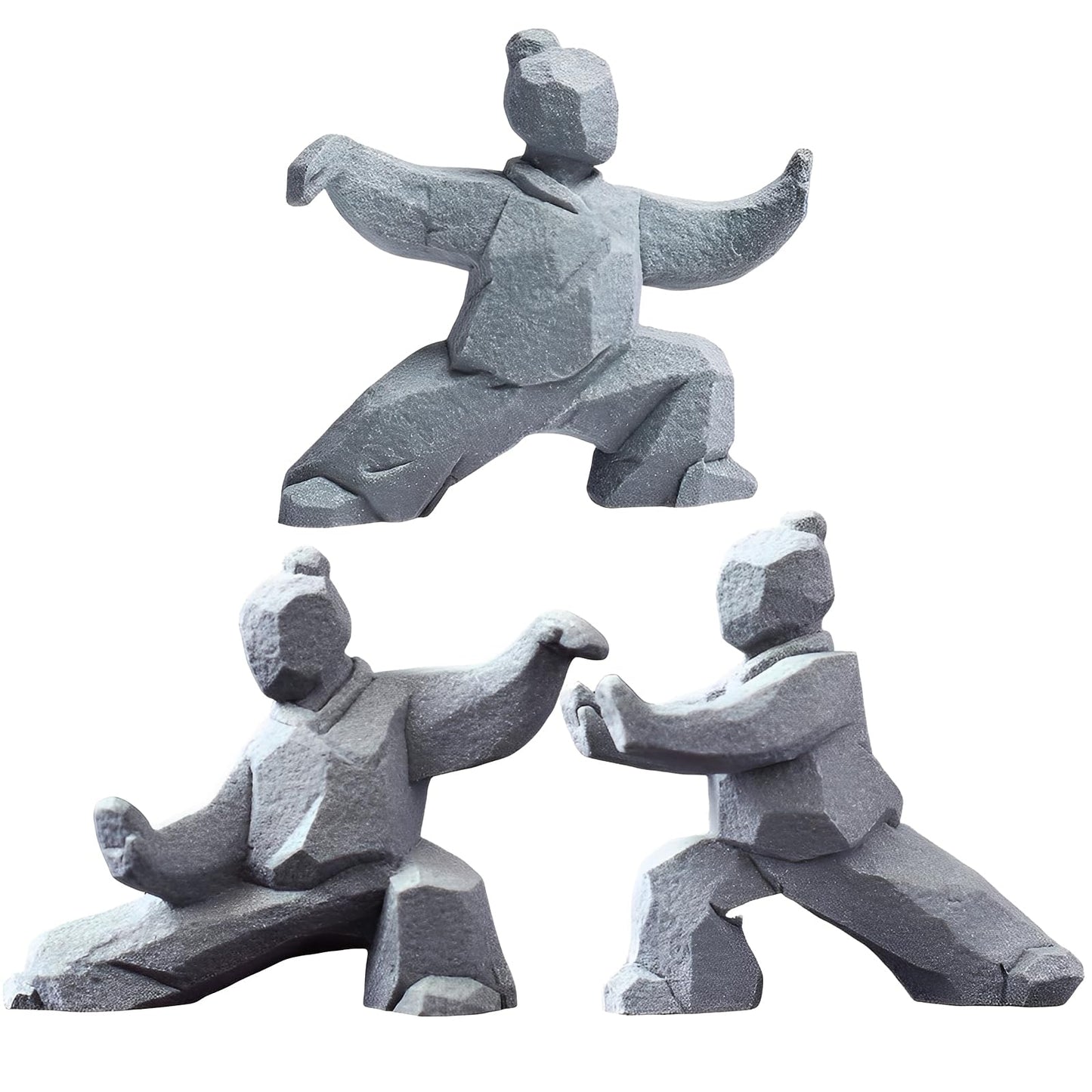 Higliocas Fengshui Figurine for Home Decor: Tai Chi Yin Yang Statue Gift for Friend Meditation Zen Sculpture Handcrafted Sandstone Artwork for Office Bookshelf Desktop Decor (Style All)