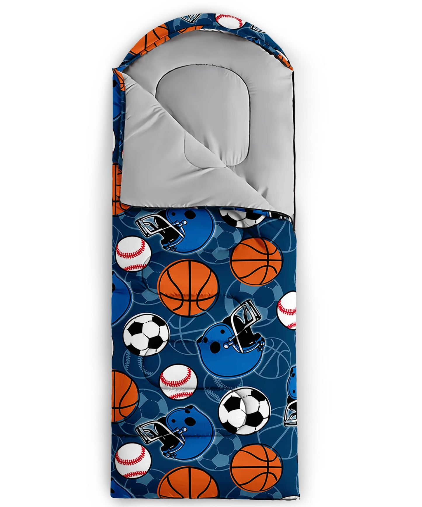 BSNTHO Sports Ball Camping Sleeping Bags,3 Season Warm & Cool Weather,Lightweight,Waterproof Sleeping Bags for Adults & Kids,Traveling,and Outdoors,Camping Gear Equipment,31x90inch