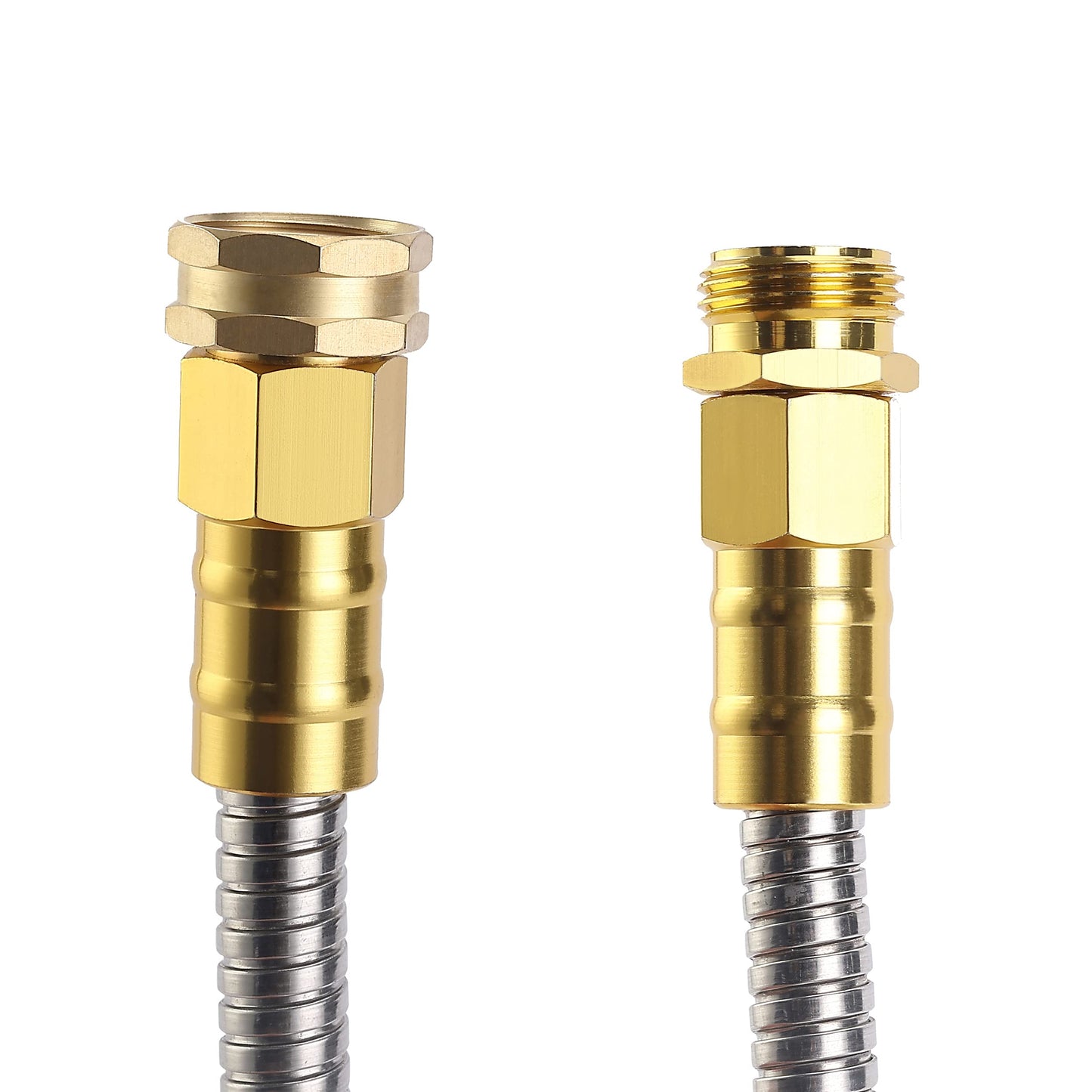 UNCO 10 Feet Stainless Steel No Kink Metal Garden Hose