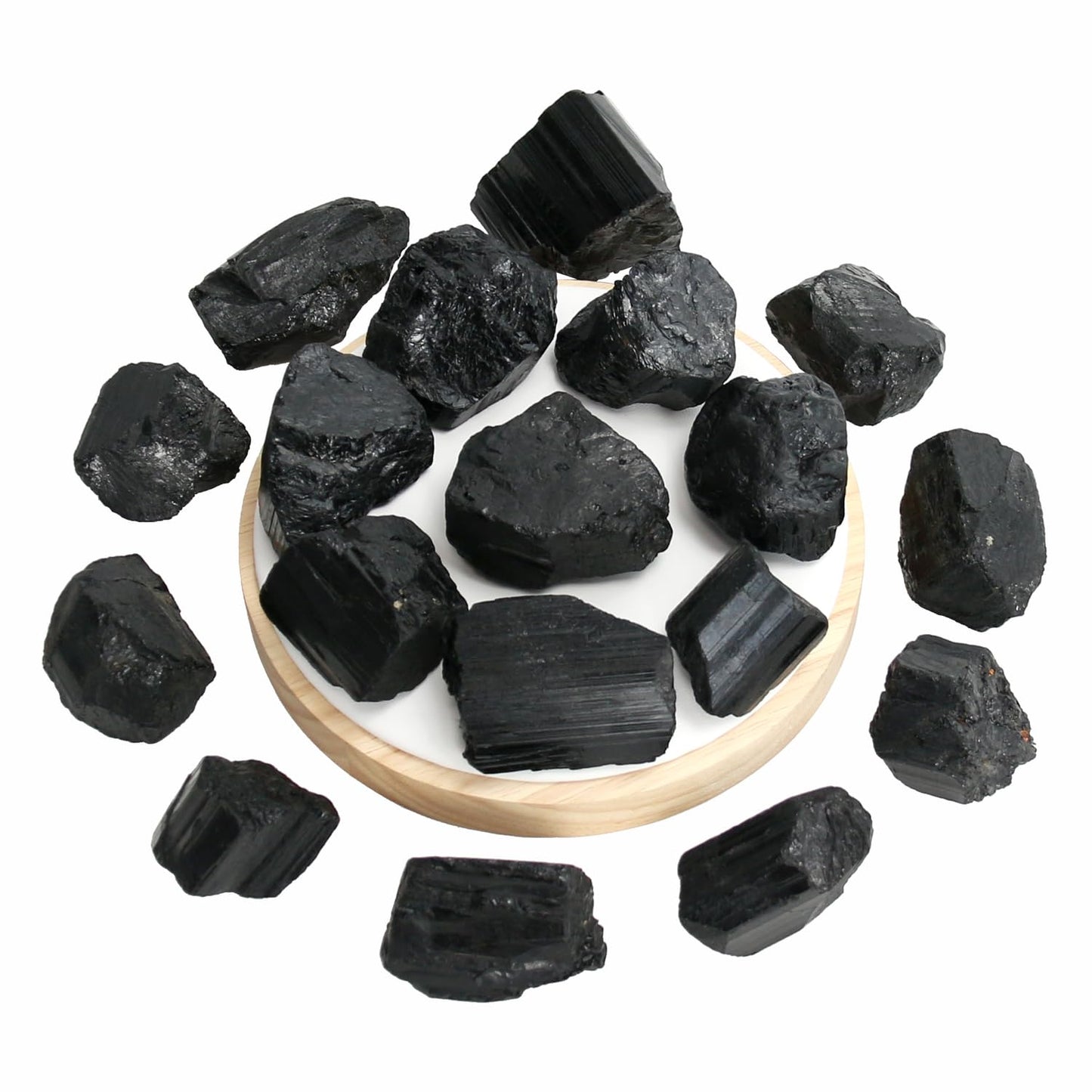 Nvzi Raw Black Tourmaline Crystals Bulk, Real Gemstones and Crystals, Rocks and Minerals, Healing Crystals, Quartz Crystals and Healing Stones, Cuarzos Originales De Energia Y Piedras(1LB)