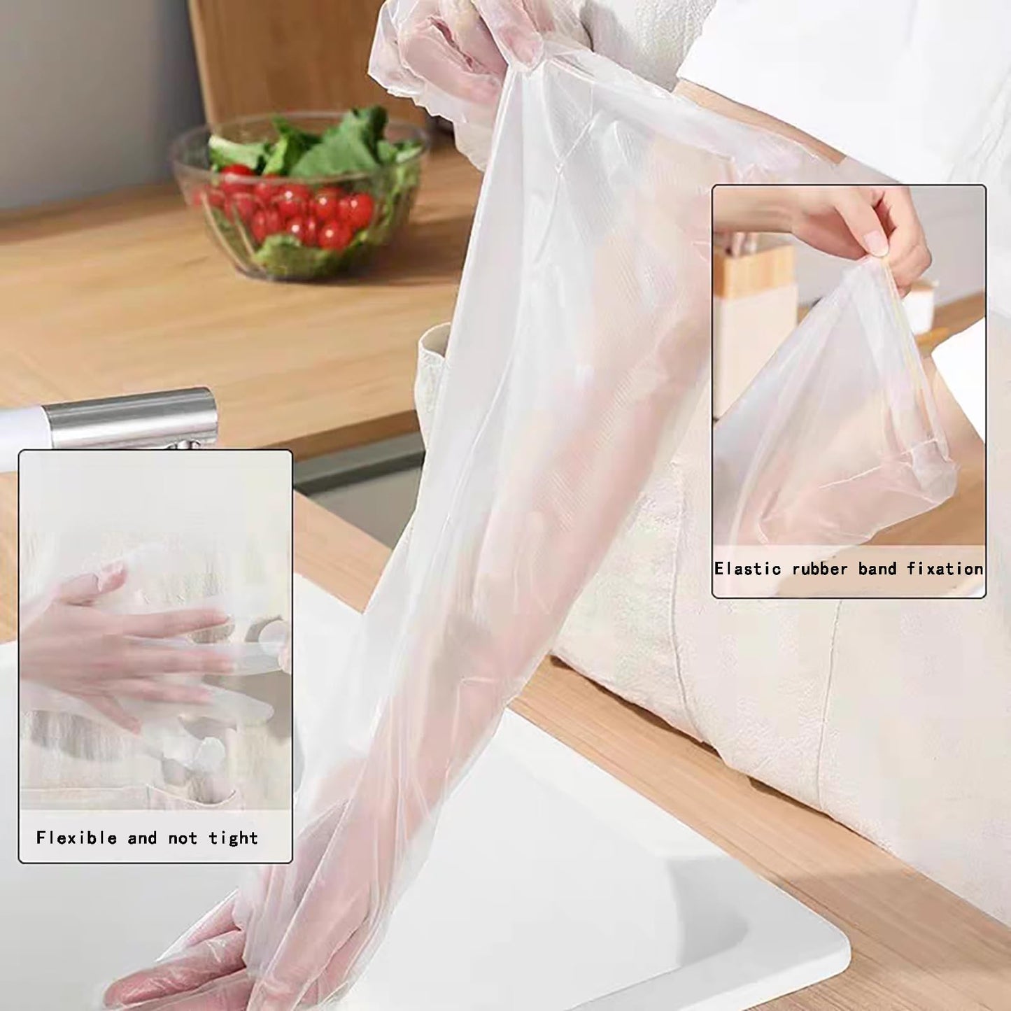 Xxshcdz 40Pcs Cleaning Gloves Extra Long Waterproof Housework Glove for kitchen Garden -23.2inch