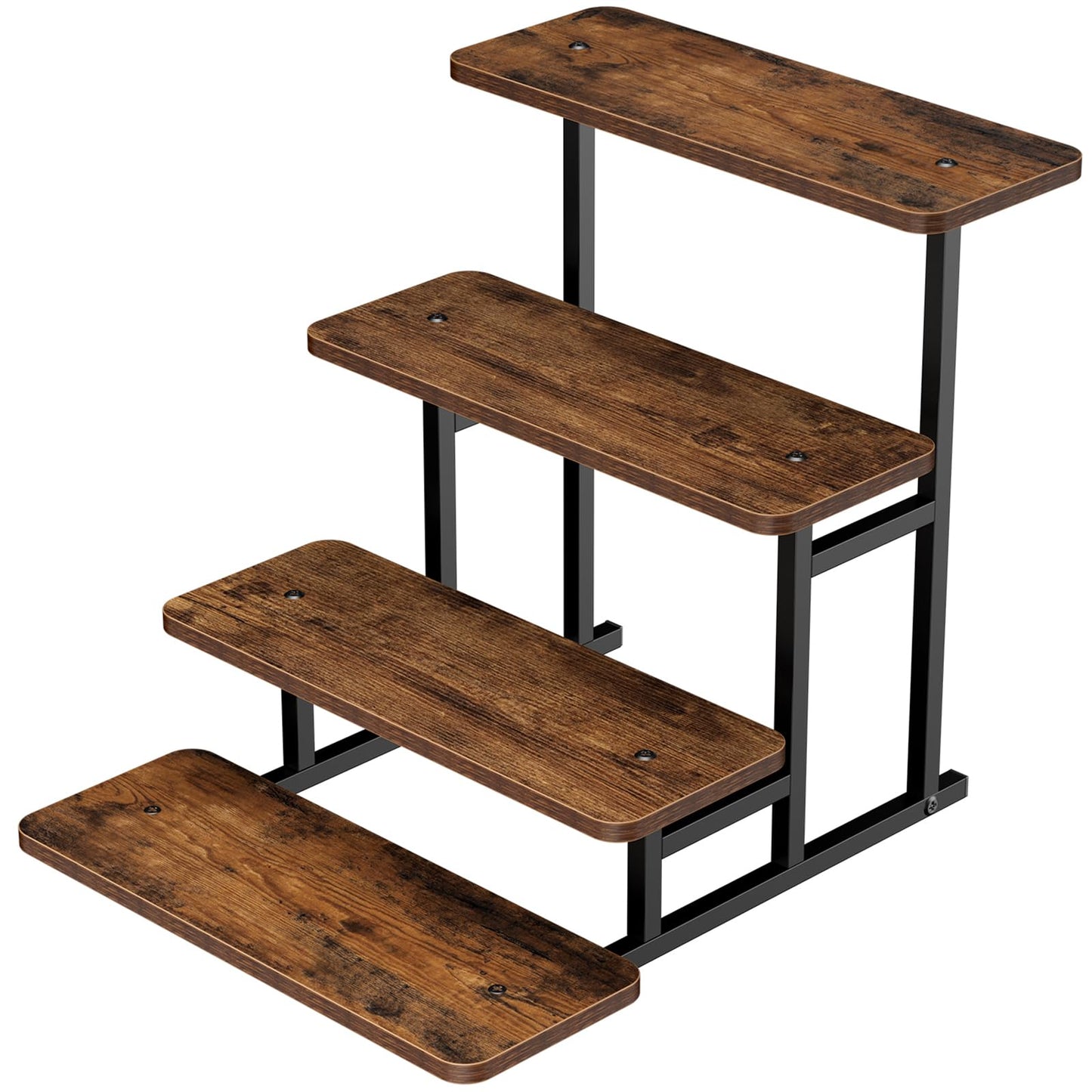 FZGhome Cupcake Stand for 50 Cupcakes 4 Tiered Tray Stand for Food Cookie Wooden Dessert Display Risers for Party Wedding Buffet Stepped Risers Display Stands for Vendor Farmers Market Display, Brown