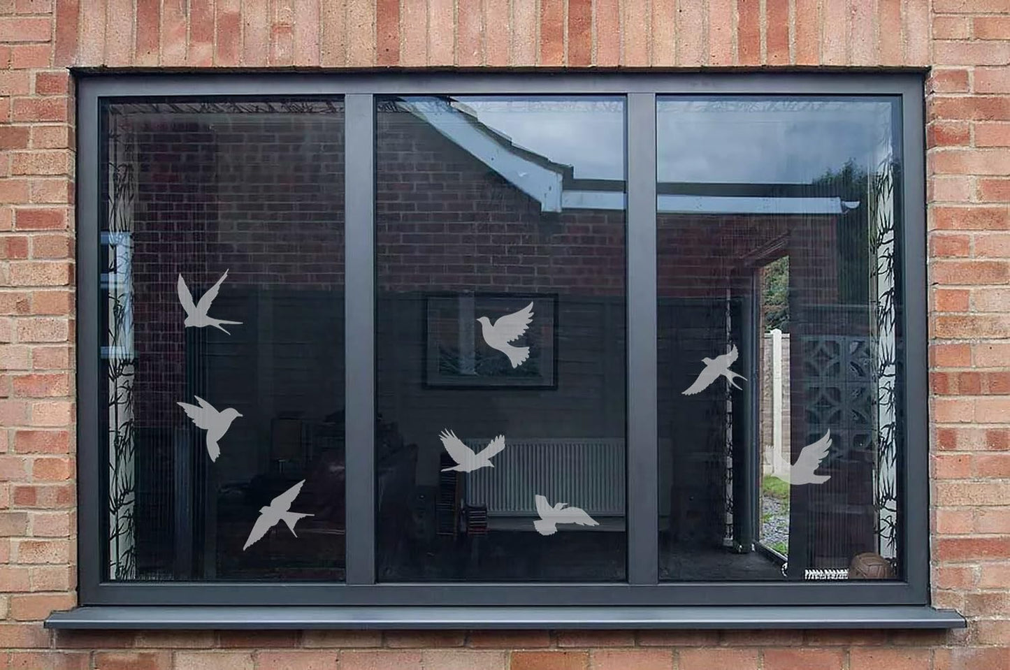Frosted Anti-Collision Window Bird Stickers – Bird Strike Prevention Decals for Glass Doors & Windows, Clear Frosted Stickers to Protect and Save Birds from Flying into Glass AG-1972
