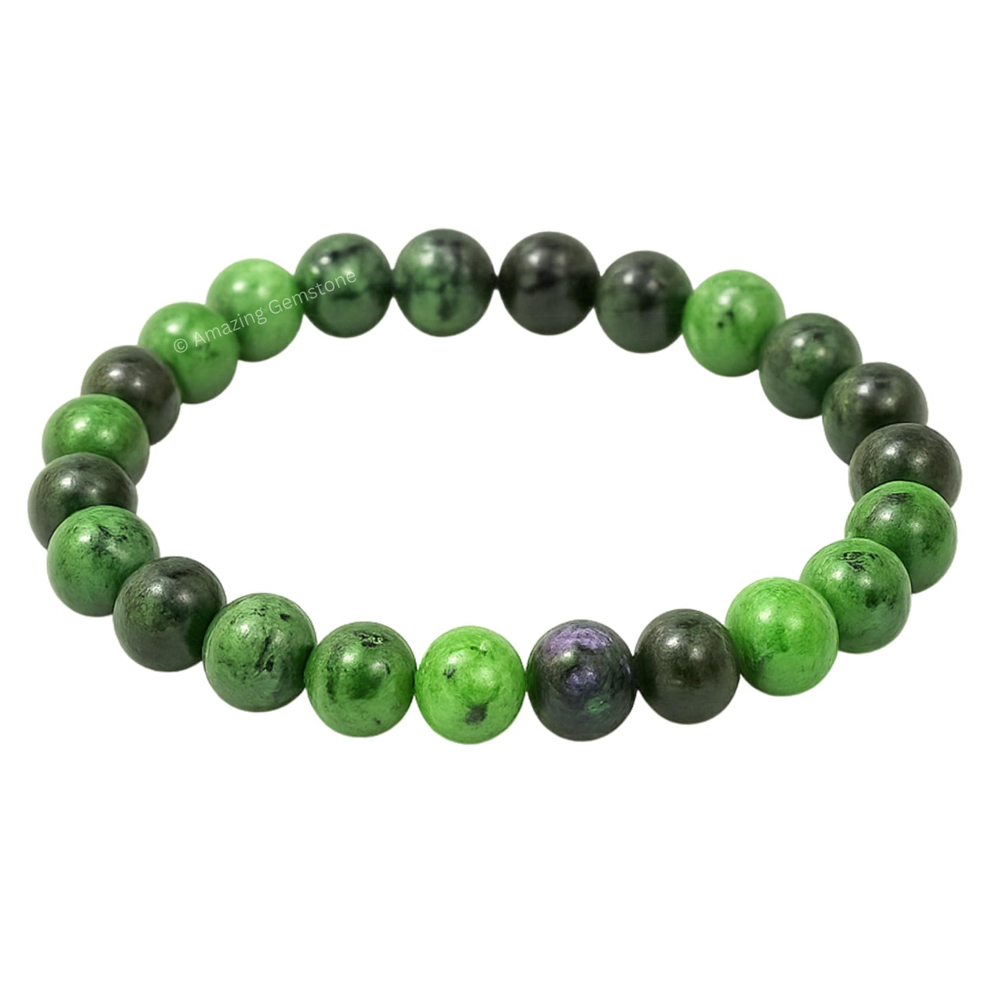 Amazing Gemstone Crystal Bracelet for Women Men's Gifts - Protection Healing Crystal Bracelet - 8mm Gemstone Beaded Stretchable Bracelet Pulseras Para Hombres Mujer Stocking Stuffers Mothers Day Gift (Ruby Zoisite)