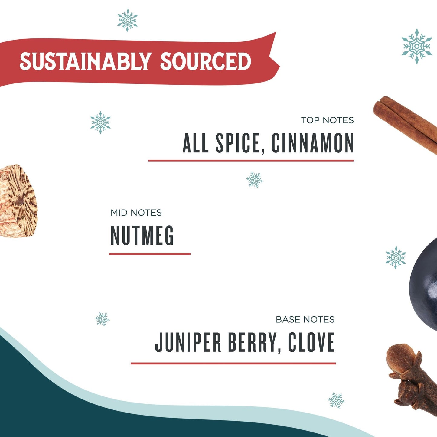 Santa's Naturals Winter Berry Christmas Candles for Holidays & Gifts, Cinnamon & Spice Scent, Soy & Beeswax Blend, 30+Hour Burn, 9 oz, 2-Pack