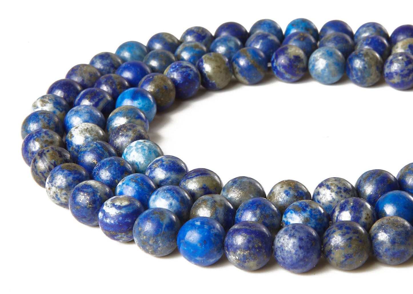 60pcs 6mm Natural Lapis Lazuli Beads Gemstone Beads Round Loose Beads for Jewelry Making