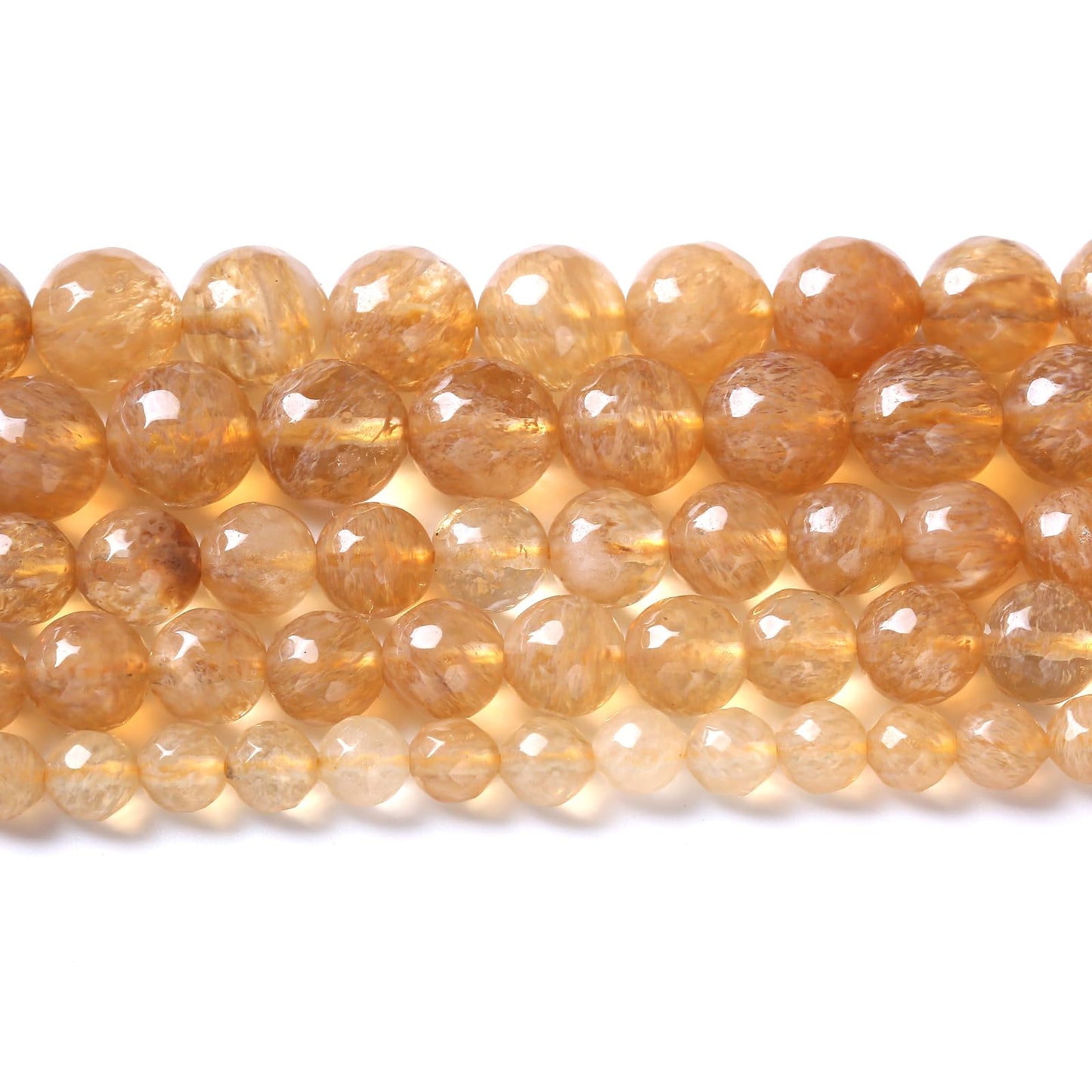 36pcs 10mm Natural Faceted Tea Watermenlon Jade Stone Beads for Jewelry Making Energy Healing Beads DIY Bracelet Necklace Accessories 15" (10mm, Faceted Tea Yellow Jade)
