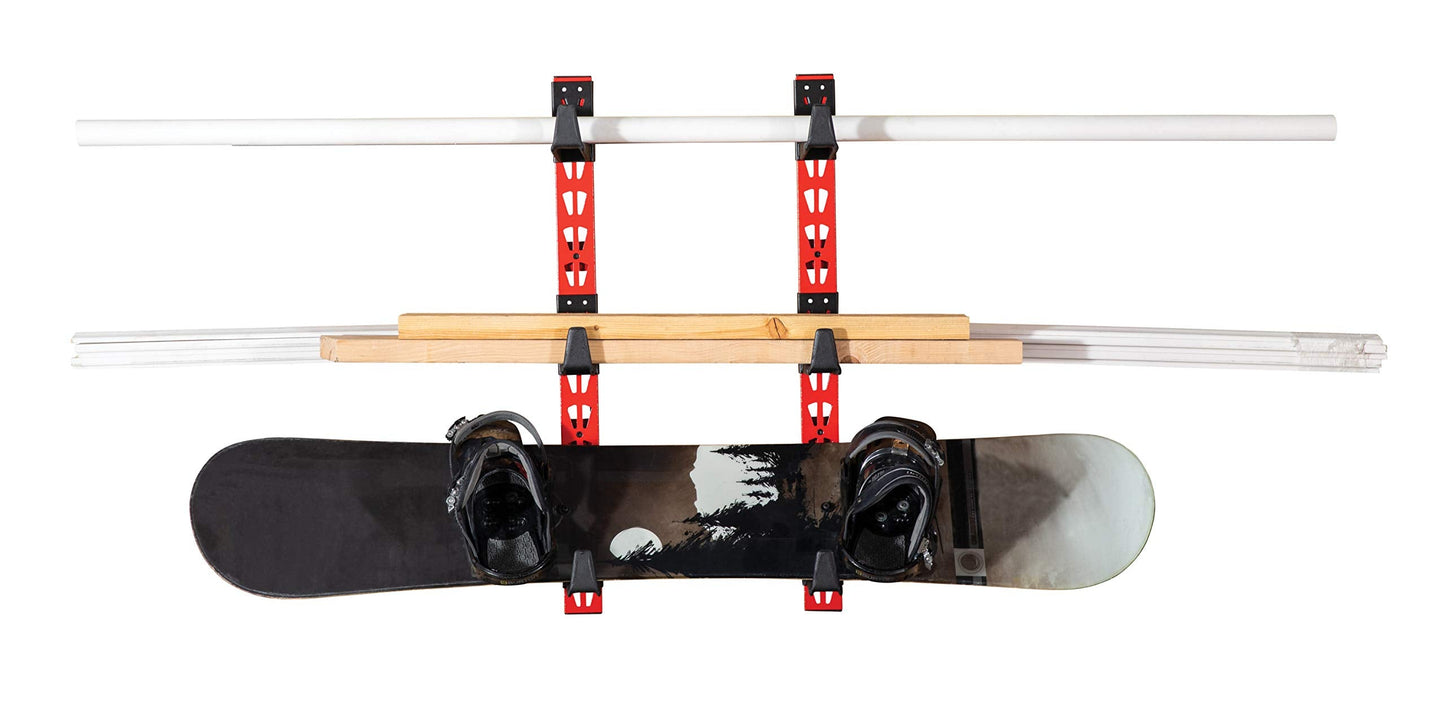 CRAFTSMAN 6-Arm, 10-Inch Deep Cantilever Rack Workshop for Wood, Lumber or Pipe Storage System, Arms Feature Anti-Marring Rubberized Coating and Roll Stops, 150-pound Capacity