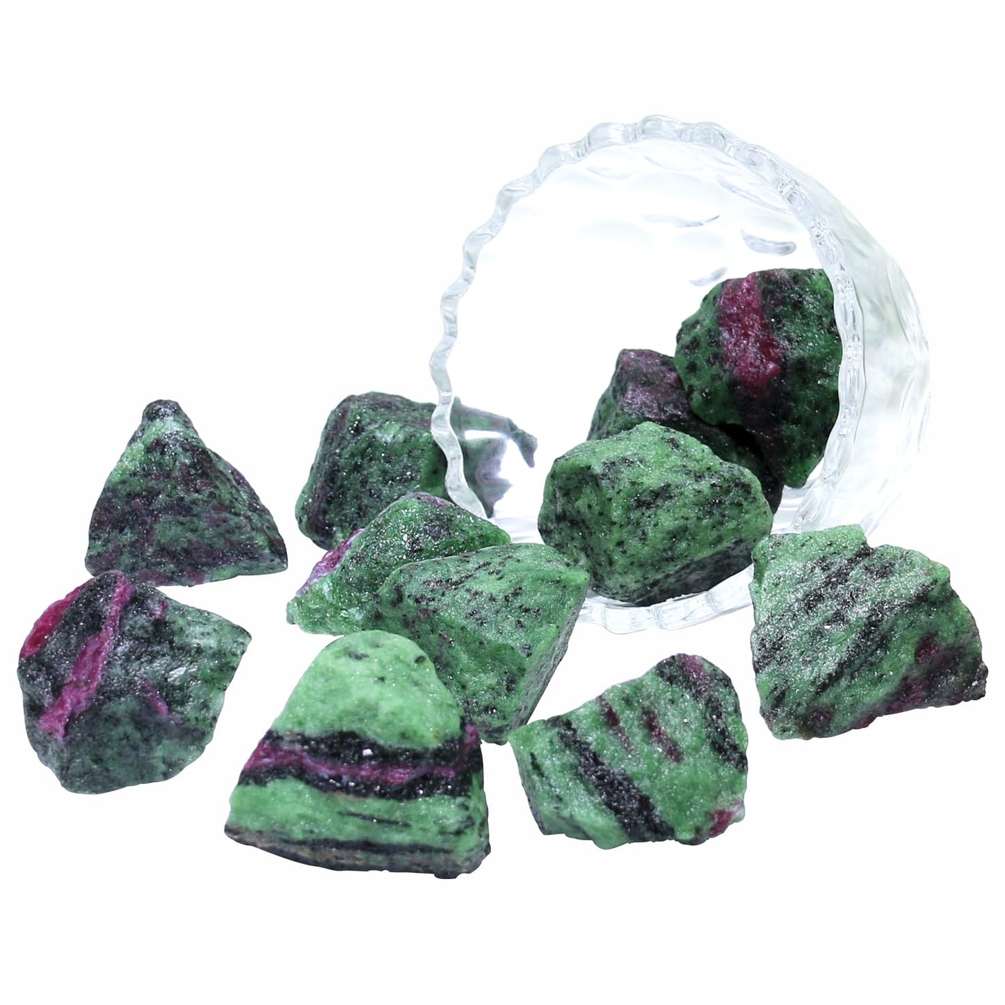 Nvzi Raw Ruby Zoisite Crystals Bulk, Real Gemstones and Crystals, Rocks and Minerals, Healing Crystals, Quartz Crystals and Healing Stones, Cuarzos Originales De Energia Y Piedras(1LB)