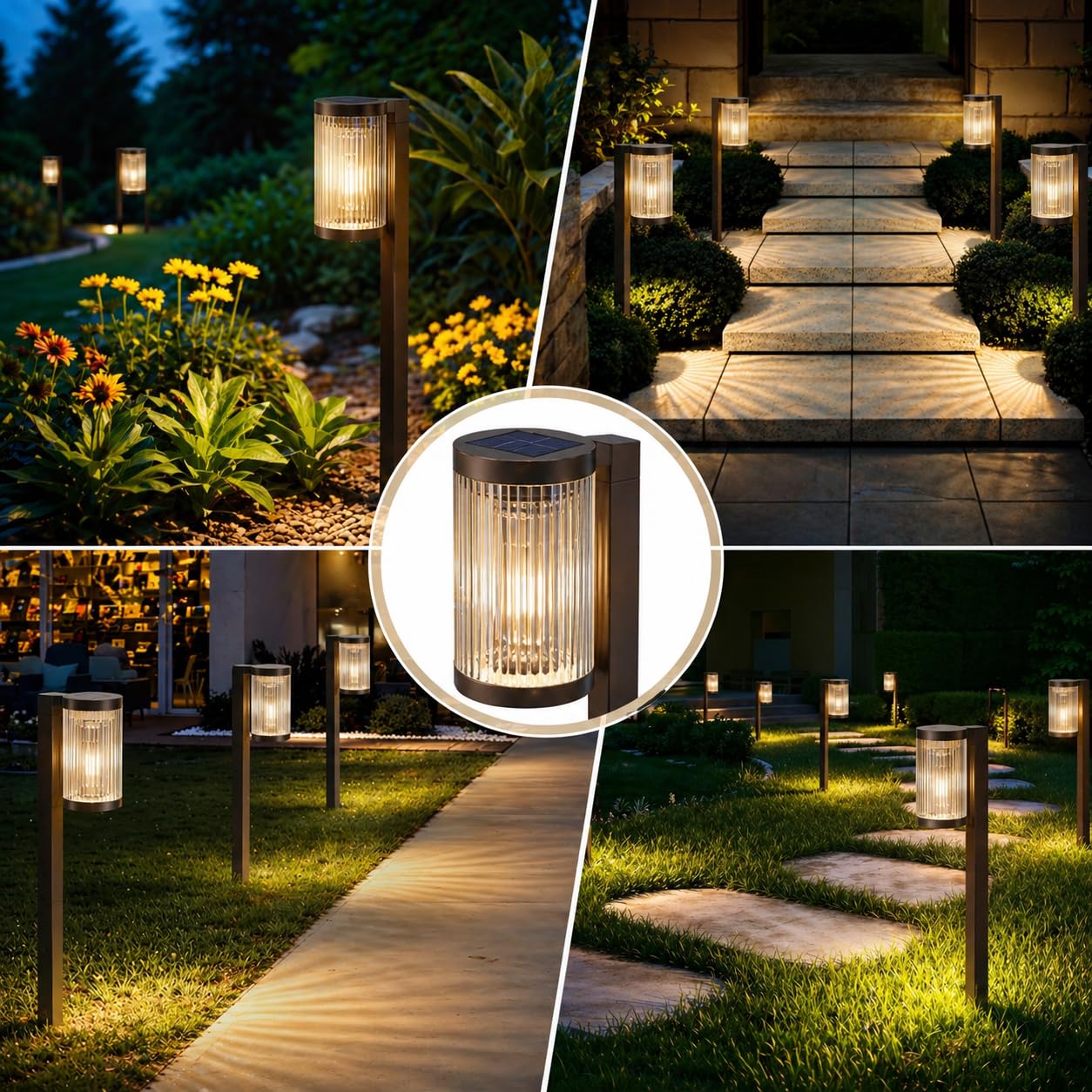 ELECLINK Solar Pathway Lights Outdoor, 6 Pack Upgraded Outdoor Solar Lights for Outside Super Bright Up to 12Hrs, IP65 Waterproof Solar Garden Lights for Yard Path Sidewalk Gifts for Women Mom Grandma