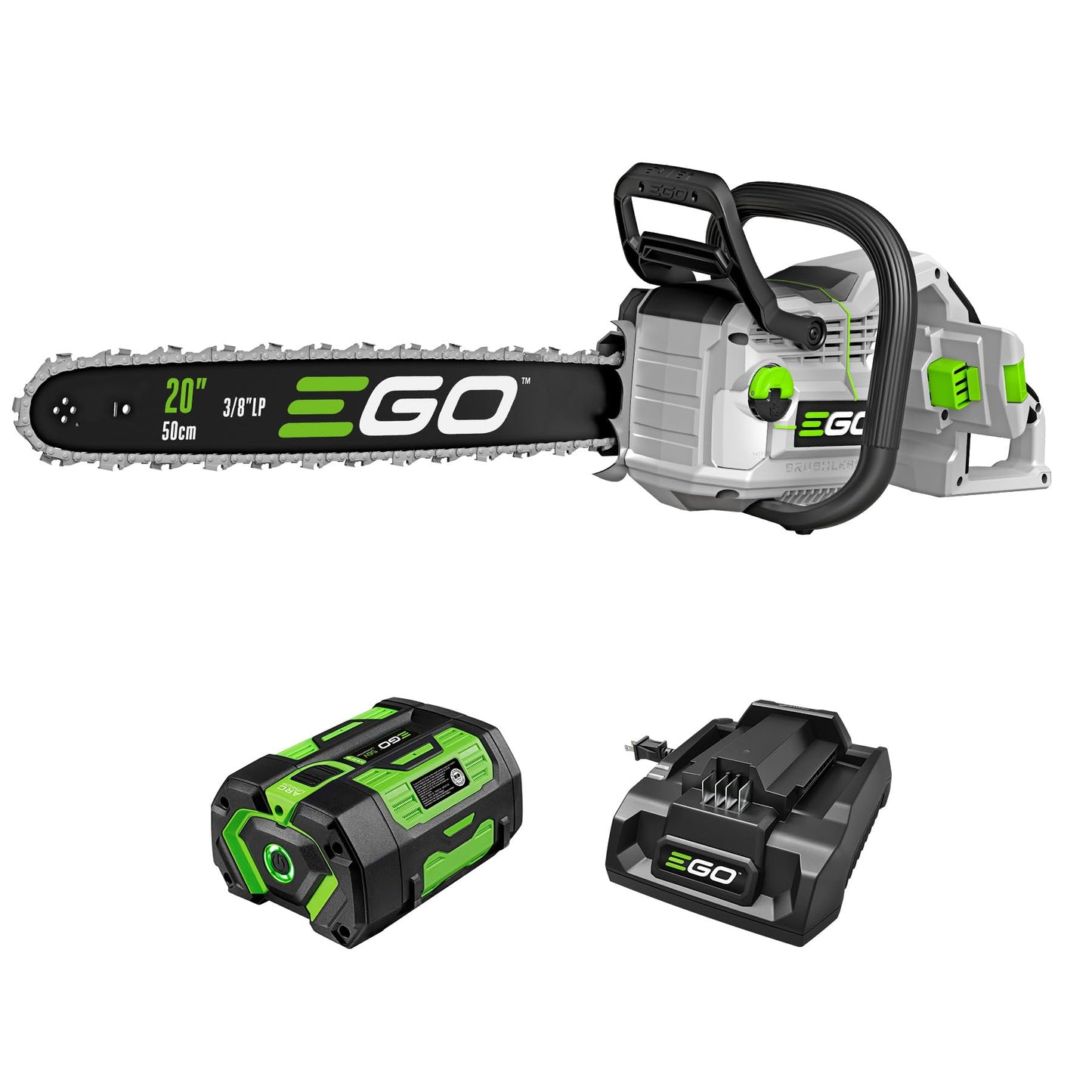 EGO POWER+ Chain Saw, 20” Battery Powered Chainsaw, Electric Cordless, Includes 56V 6.0Ah Battery and Charger – CS2005