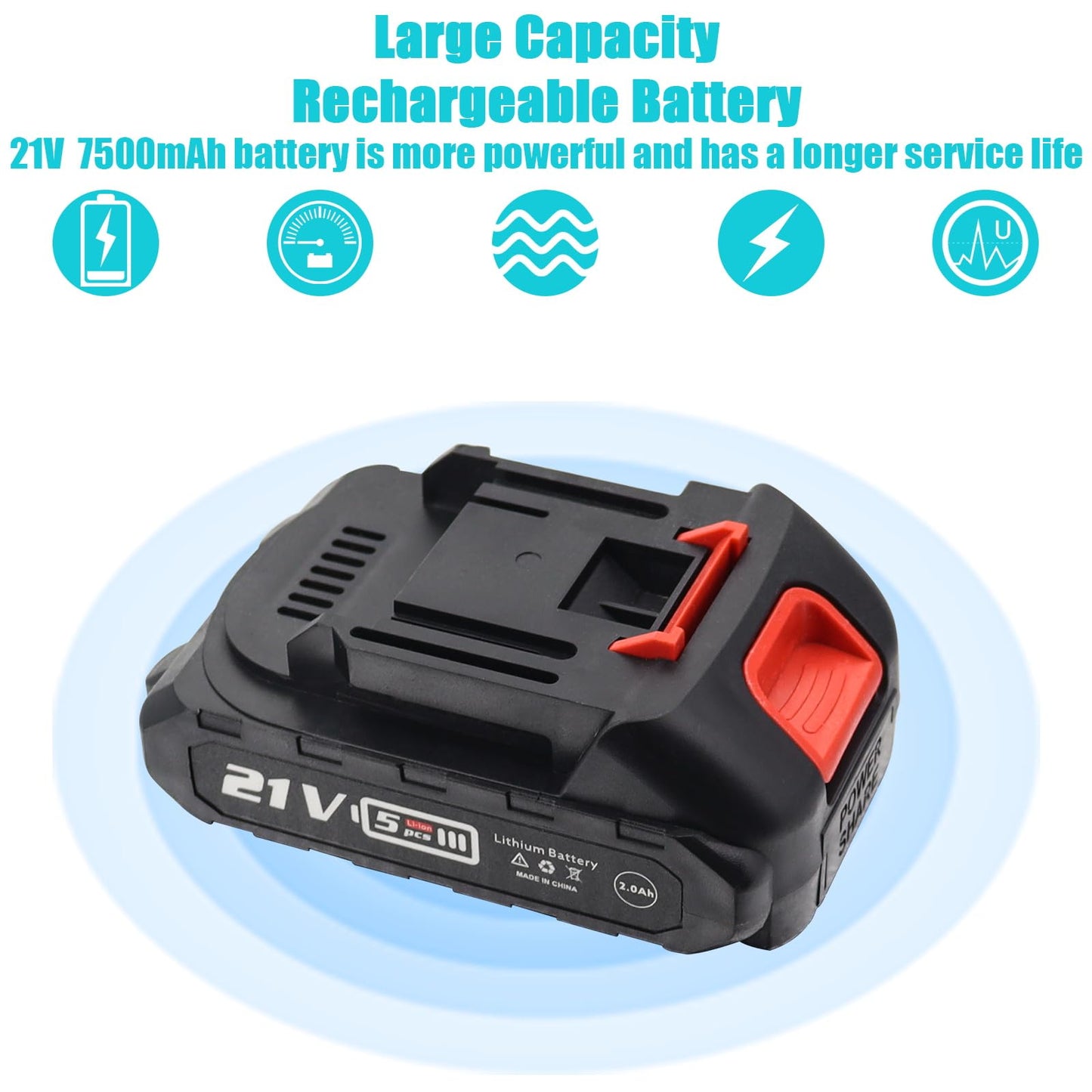 6 Inch Mini Chainsaw, Cordless Electric Chainsaw with 2 Battery, Handheld Mini Chain saw with Security Lock for Wood Cutting Tree Trimming Gardening, Black