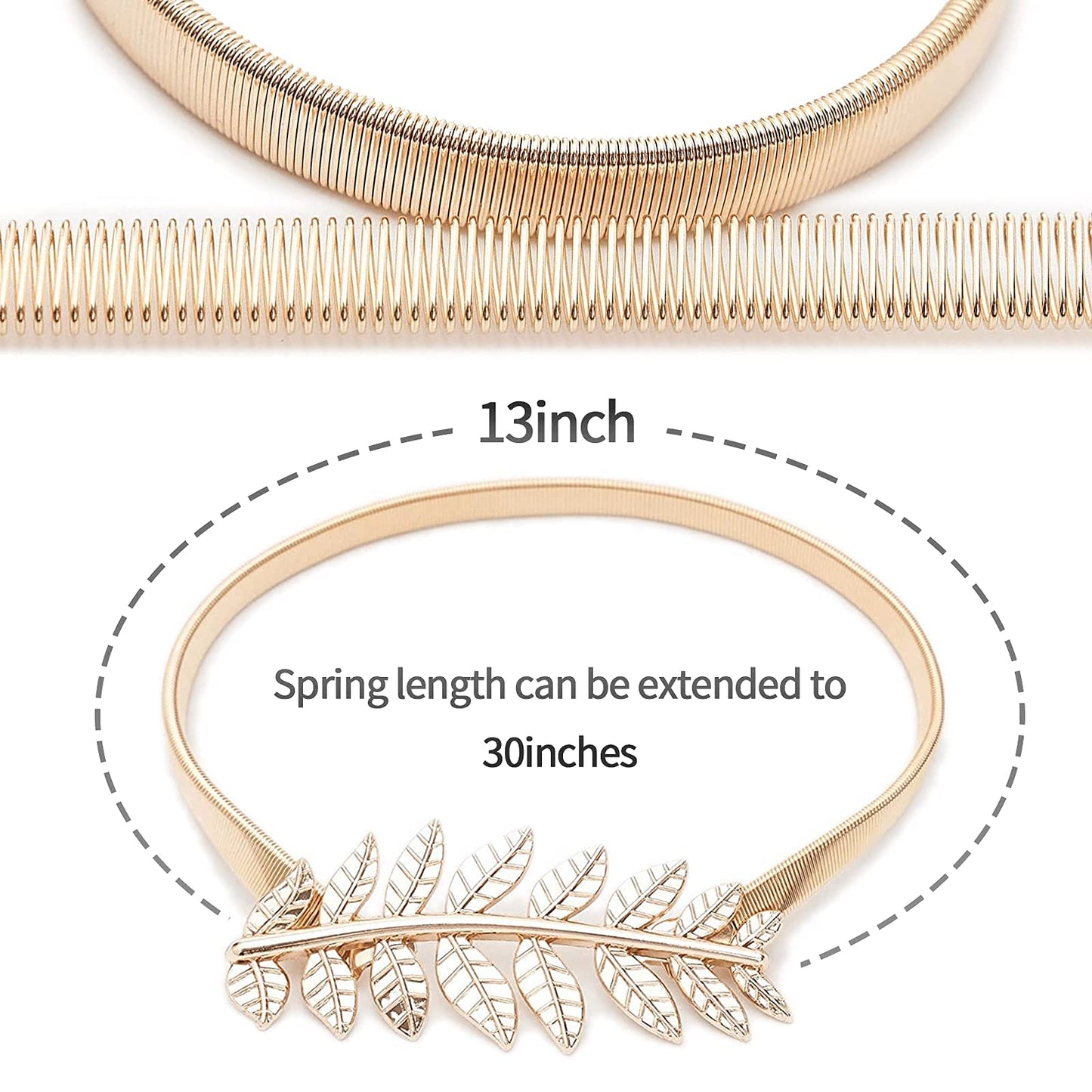 4Pack Curtain Tiebacks Aluminum Alloy Spring Design Curtain Holdback Leaf Carving Design Curtain Ties for Drapes Curtain Ties Backs Curtain Modern Style Curtain Holdback Decor(Gold Leaf)