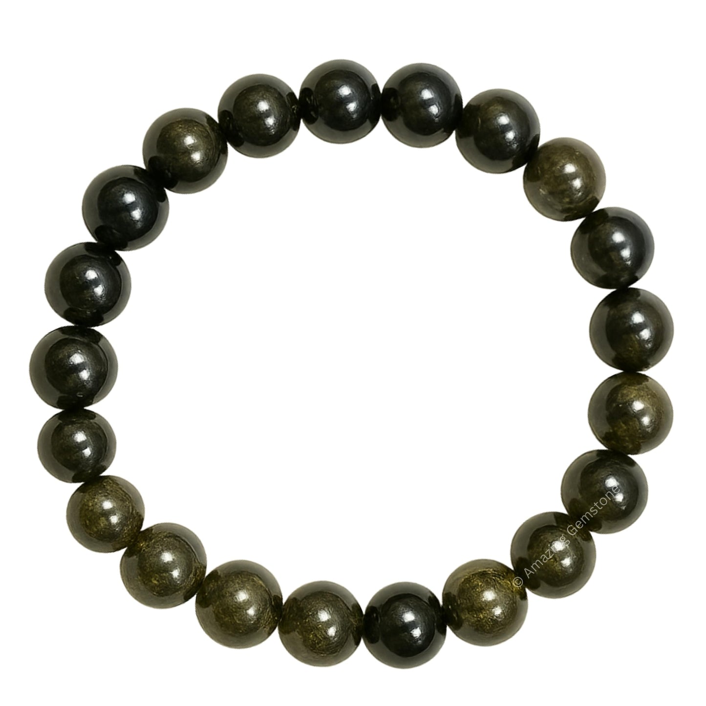 Amazing Gemstone Crystal Bracelet for Women Men's Gifts - Protection Healing Crystal Bracelet - 8mm Gemstone Beaded Stretchable Bracelet Pulseras Para Hombres Mujer Stocking Stuffers Mothers Day Gift (Gold Sheen Obsidian)