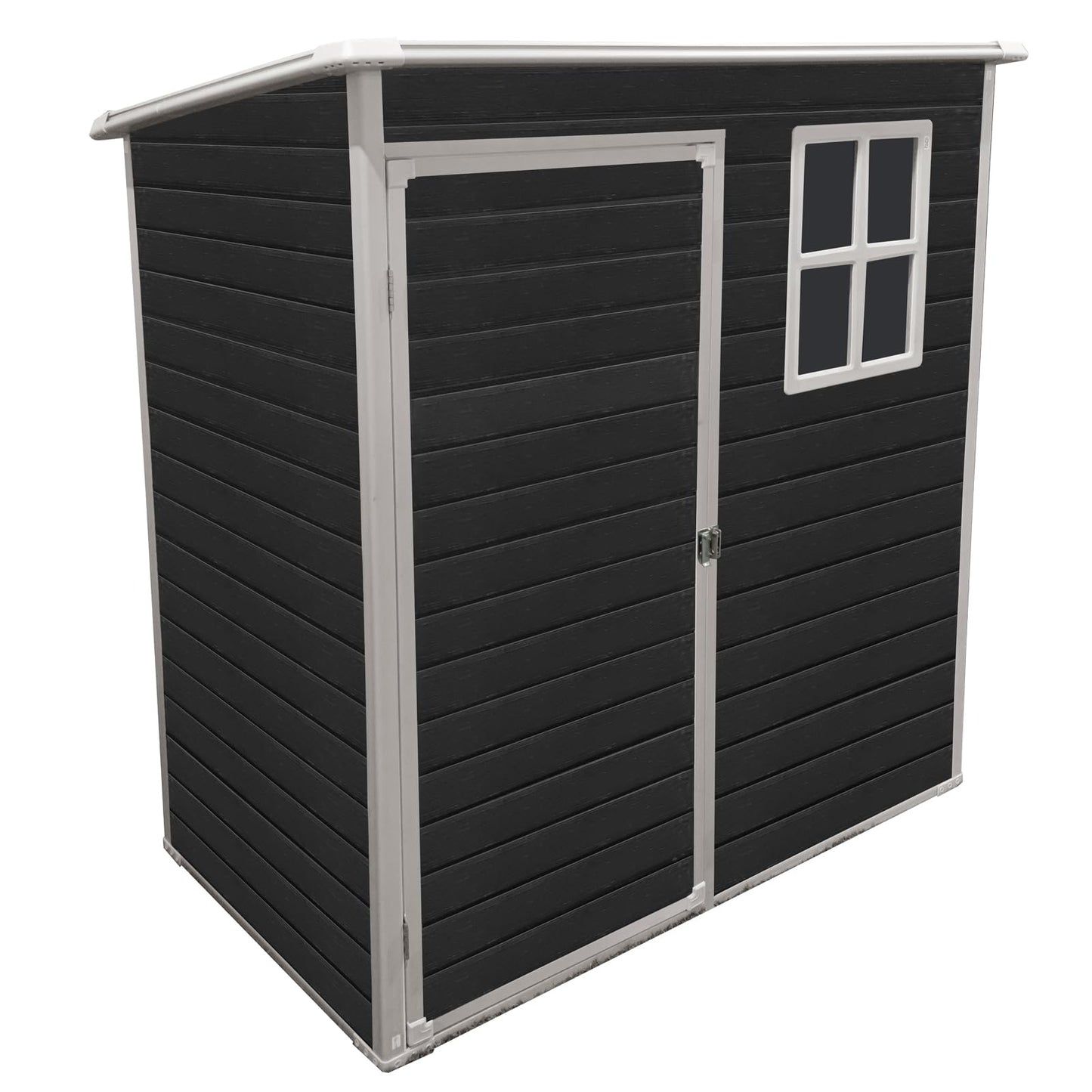 KEIKI 5x3 FT Outdoor Storage Shed Waterproof Resin Cabinet Polypropylene Frame with Lockable Doors for Patio Furniture