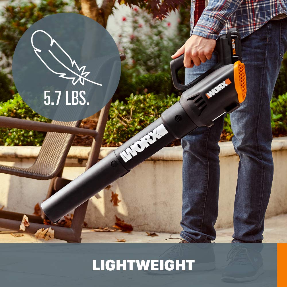 WORX 20V 12'' Cordless String Trimmer & 360 CFM Leaf Blower Combo, 2 Batteries & Charger Included, WG928