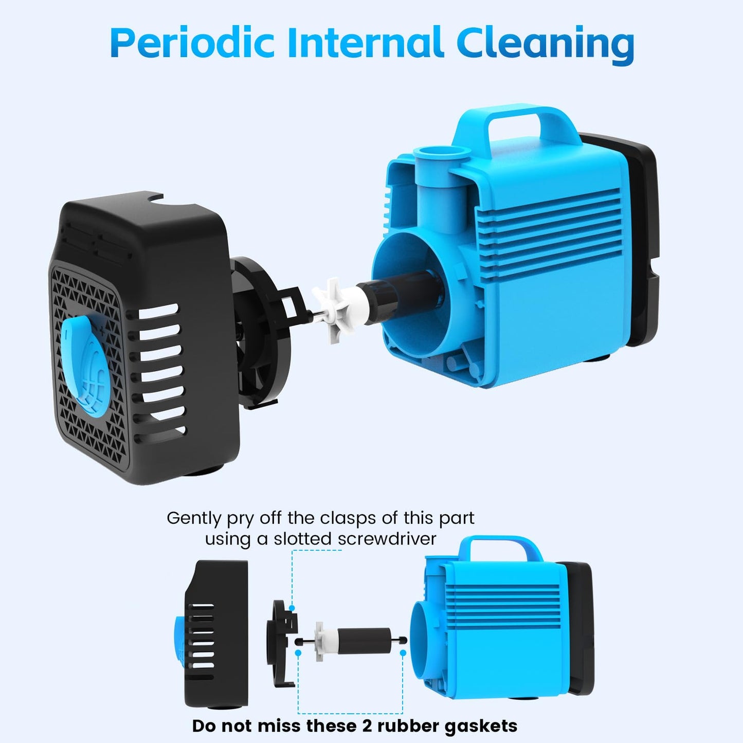 Fountain Submersible Water Pump: 60W Small Sump Pump for Outdoor Pond Hydroponic Statuary Waterfall Aquarium Fish Tank
