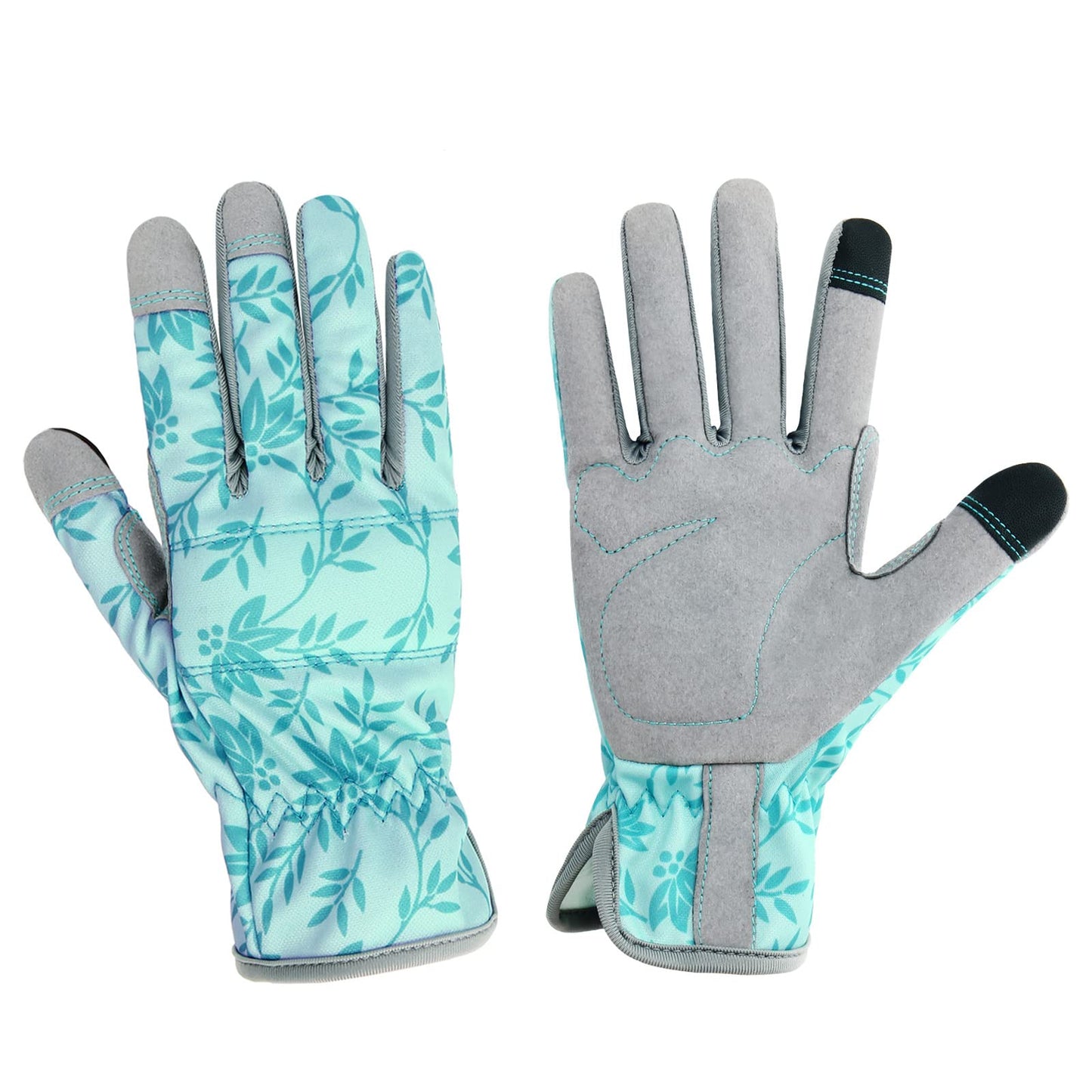 KLDOLLAR Gardening Gloves for Women Thorn Proof Garden Gloves, Leather Womens Garden Gloves Puncture Resistant, Touch Screen Working Gloves for Digging,Weeding,Planting Medium
