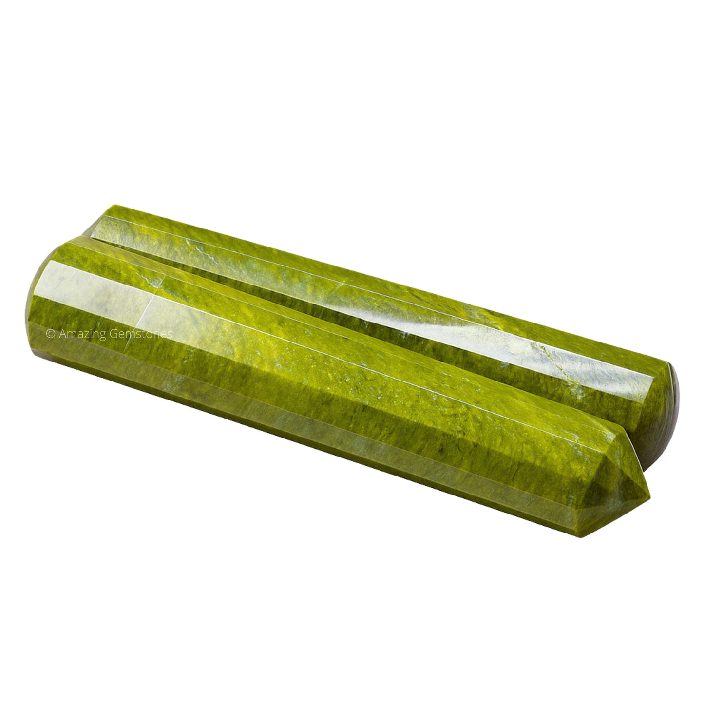 Amazing Gemstone Vesuvianite Crystal Wand Massage Stick - Pelvic Wand Gua Sha for Adults - Crystals and Healing Stones Massage Wands for Adults Gifts (Pointed)