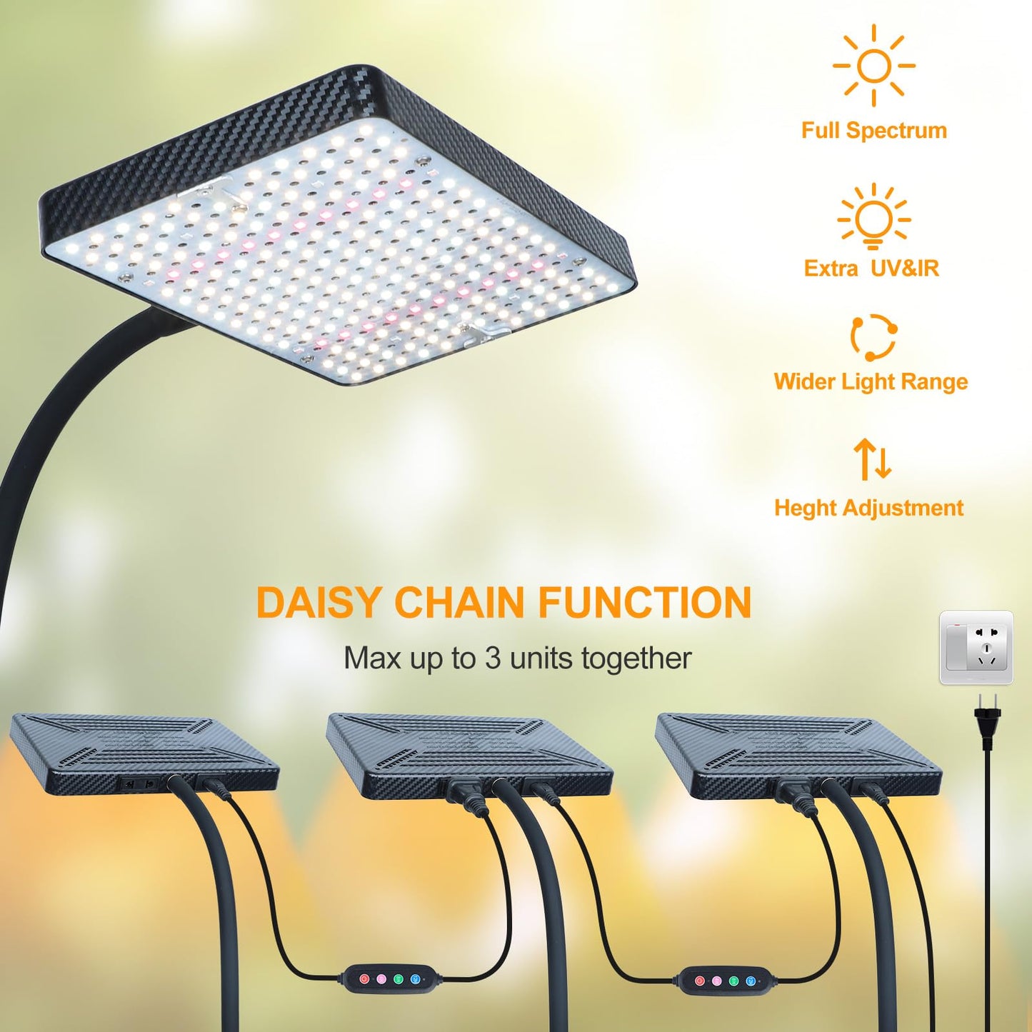 GroCruiser 2026 Grow Light on Stand for Indoor Tall Plants, Bonsai Tree, Bright Natural Sunlight Full Spectrum, 4/8/12/16/20H Timer, 25 Watt Power Draw, NO Need Adapter, 24"-64" Height Adjustable