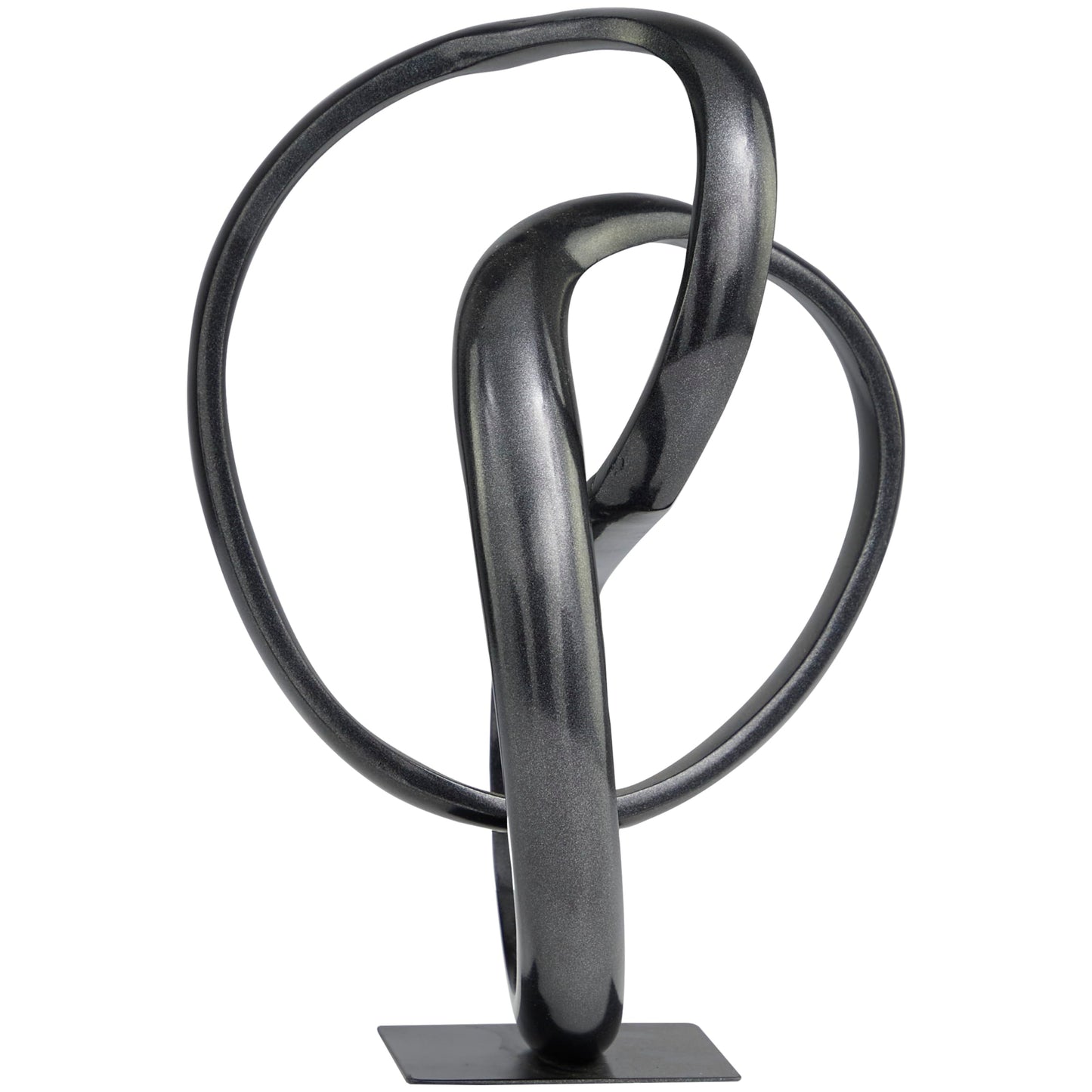 Deco 79 Aluminum Metal Abstract Decorative Sculpture Home Decor Statue, Accent Figurine 8" x 7" x 11", Dark Gray