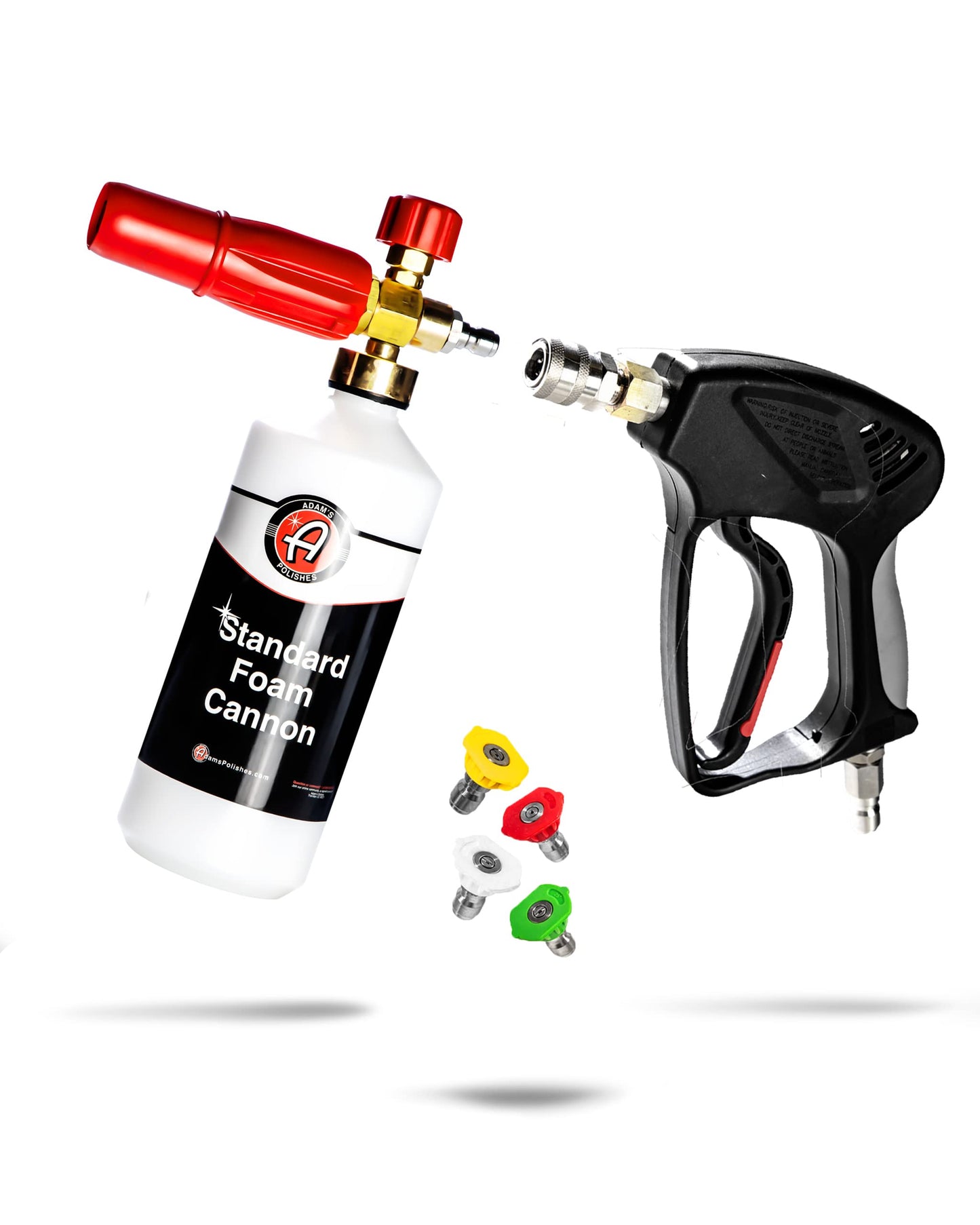 Adam's Polishes Standard Foam Cannon & Snub Nose Combo - Foam Cannon Soap Sprayer for Car Wash, Patio & House Cleaning | Sprayer Cleaner Cannister for Pressure Washer