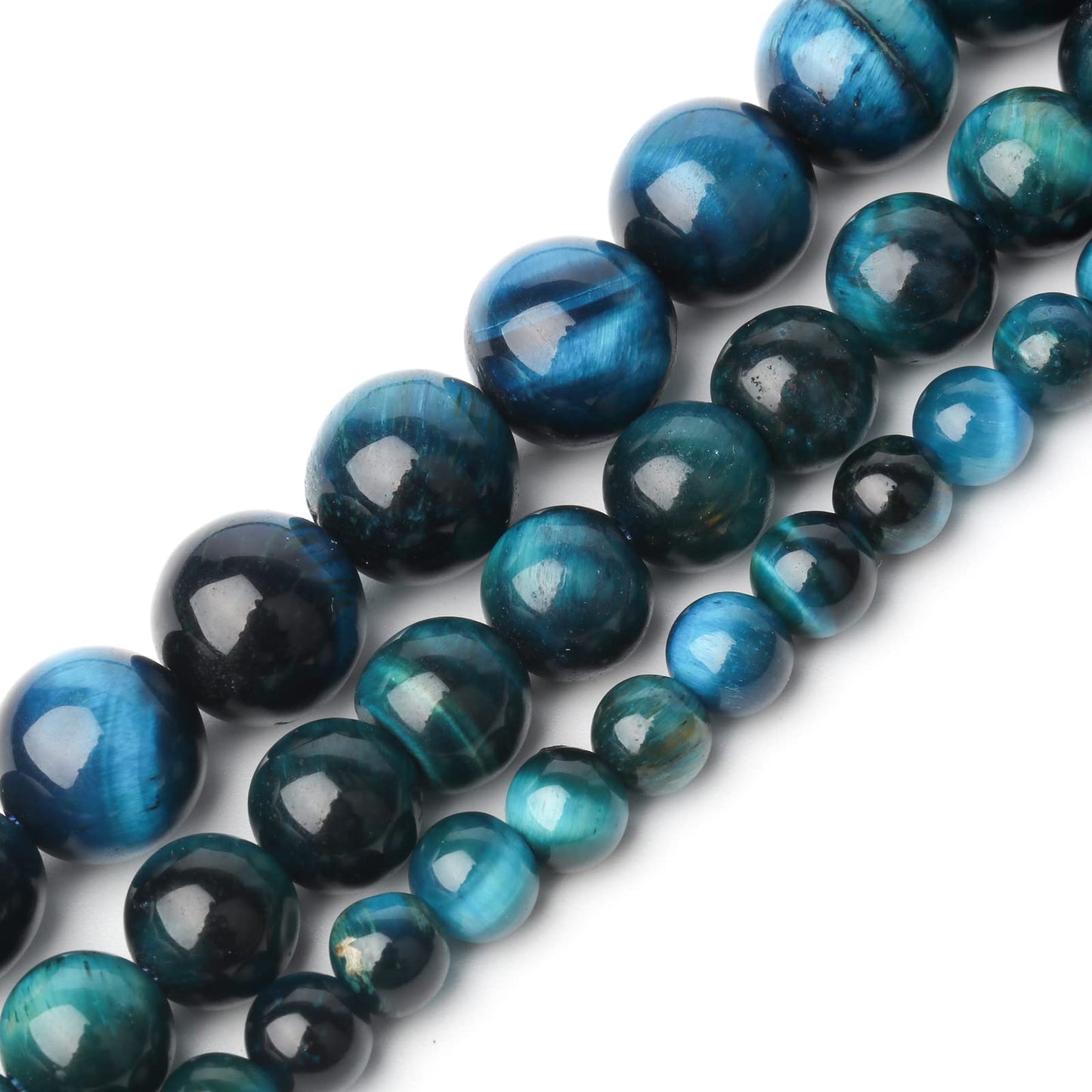 Song Xi Royal Blue Tiger Eye Beads 6mm Natural Stone Beads for Jewelry Making Gemstone Beads