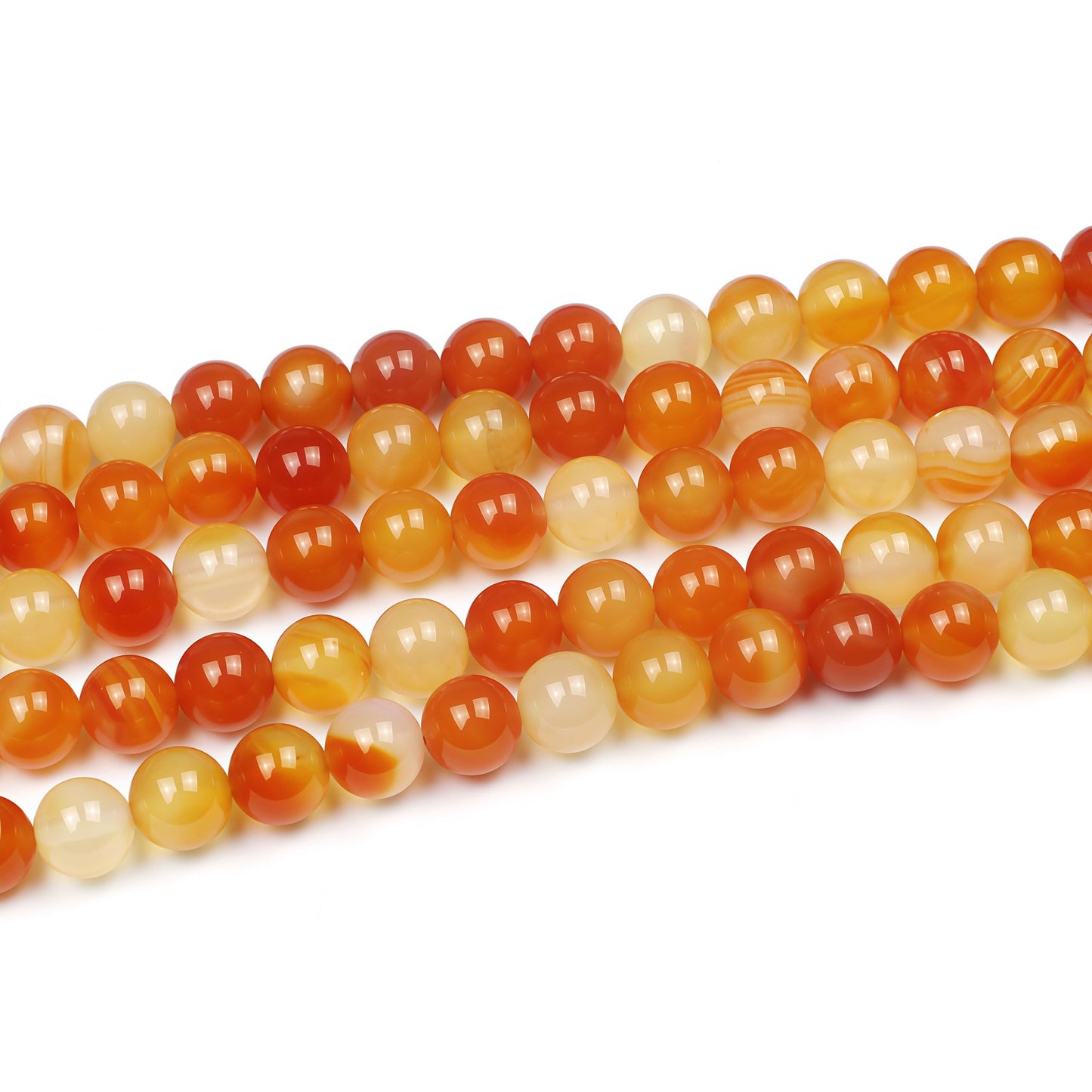MJDCB 7A Round Natural Red Carnelian Gemstone Beads Stone Loose Beads for Necklace Bracelet Charms Jewelry Making 15"(8mm)