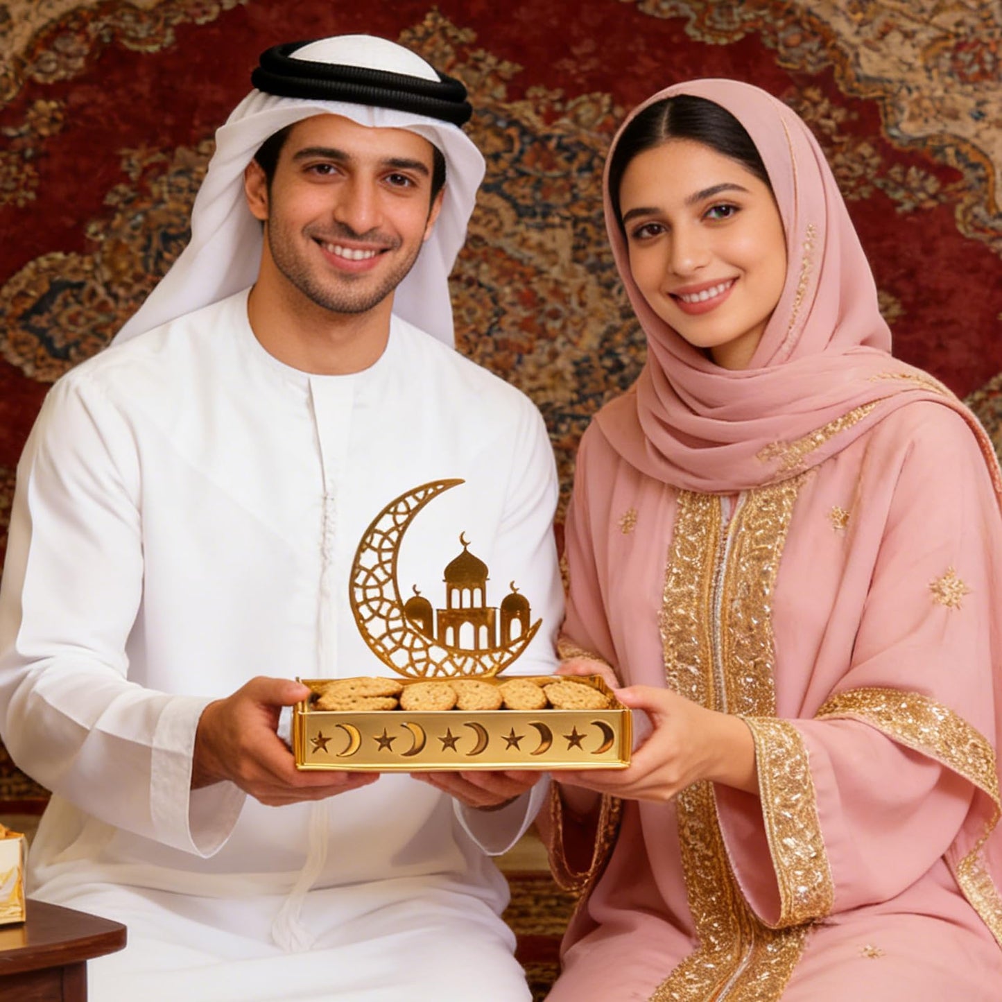 ANOTION Ramadan Decorations for Home 2026 - Ramadan Serving Tray, Ramadan Table Decor, Islamic Ramadan Decor, Ramadan Gifts, Ramadan Mubarak Sign & Ramadan Table Décor, 2 Pack