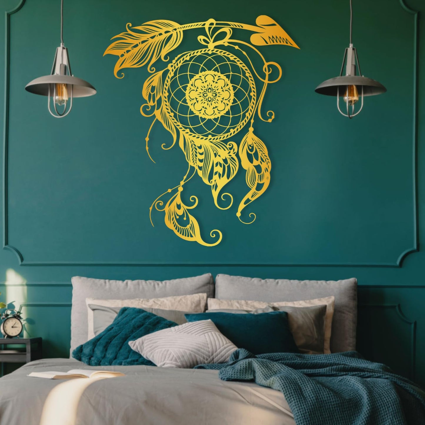 Metal Wall Art Dream Catcher Decor, Dream Catcher Wall Decor Large, Boho Wall Decor, Boho Dream Catcher, Dream Catcher Design, Metal Wall Decor, Interior Decor (White, 18.5"x22"/47x55cm)