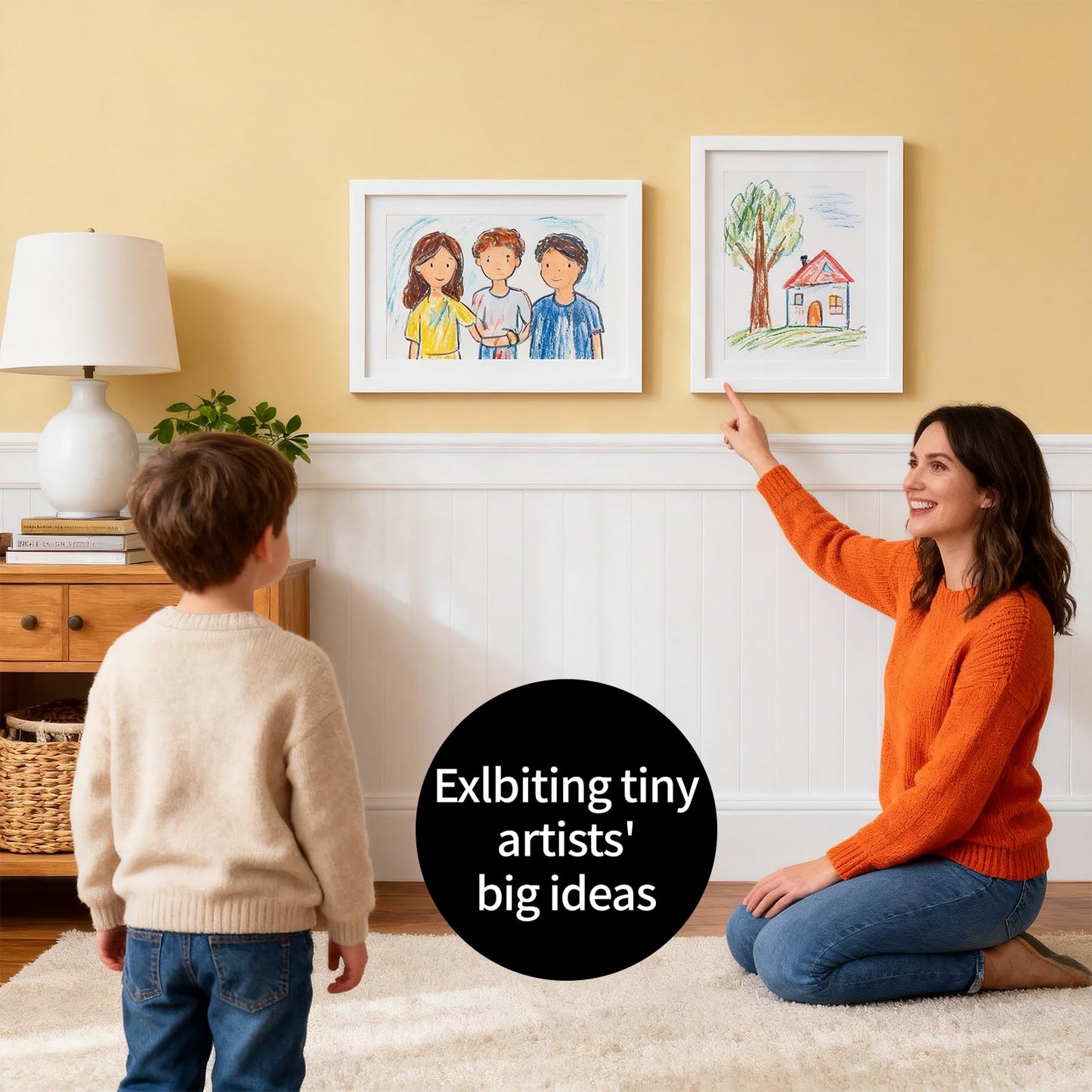 GiggleCraft Kids Art Frame 8.5 by 11 Picture Frame – 2-Pack Front Opening Framed Wall Art Pictures Wall Decor – Ready to Hang Kids Room Decor Ideal for Home, Classroom, Playroom - White