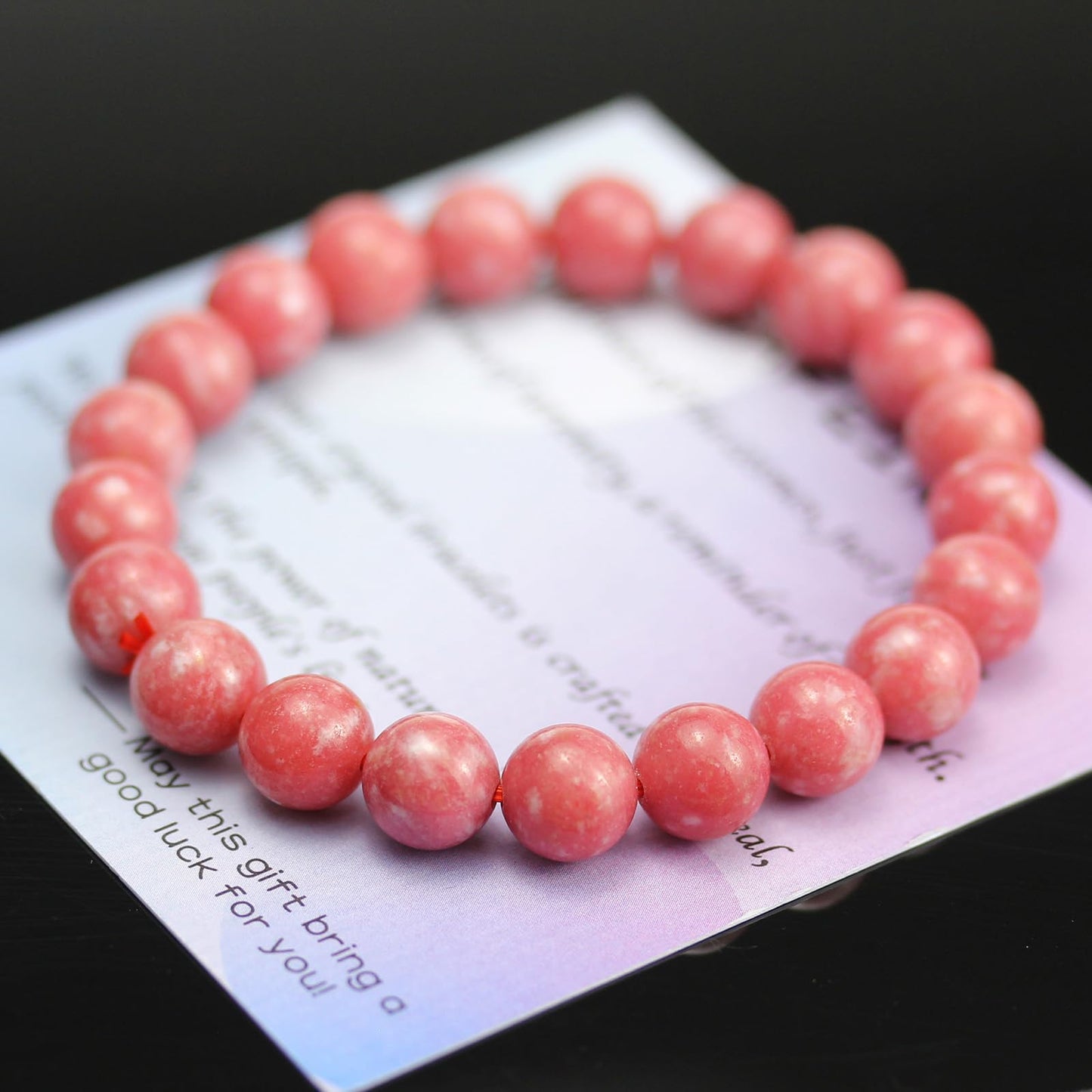 SAFEINA Natural Semi Precious Gemstone Stretch Bracelet Quartz Crystal Bracelet Beads Jewelry Gift for Men, Women, Yoga Luck & Positive Energy, Birthday, Motherday, Graduation Gift– Ready to Wear 8mm
