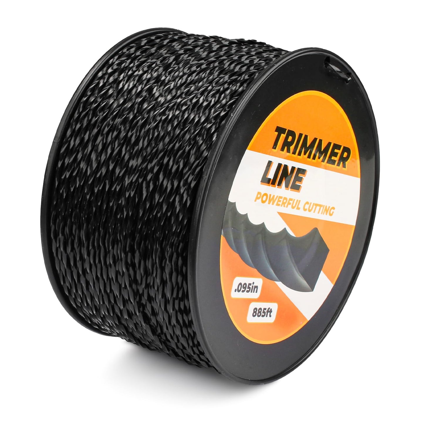 TOSRWGLL 0.095" Black Diamond Trimmer line Replacement for Echo Trimmer Models SRM-225, SRM-2620, SRM-2620T, SRM-3020T, 885 ft Heavy Duty Weed Eater String Twist Line 330095073