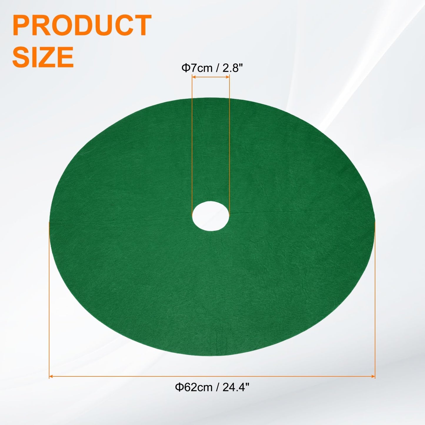 HARFINGTON 4pcs Tree Mulch Ring 24.4 Inch Non-Woven Round Tree Protector Weed Barrier Mat Plant Cover Rings for Weed Grass Control Root Protection, Green
