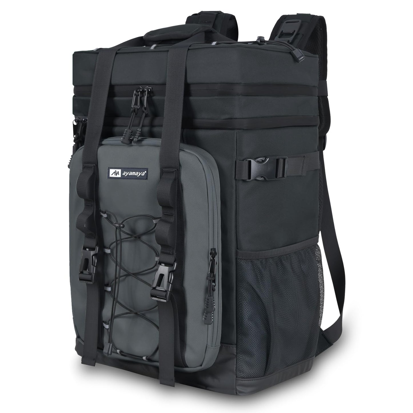 Backpack Cooler - AYAMAYA Upgrade Leakproof Cooler Backpack with Padded Top Handle, 40 Cans Large Waterproof Insulated Camping Coolers for Beach, Fishing, Picnic, Travel, BBQ