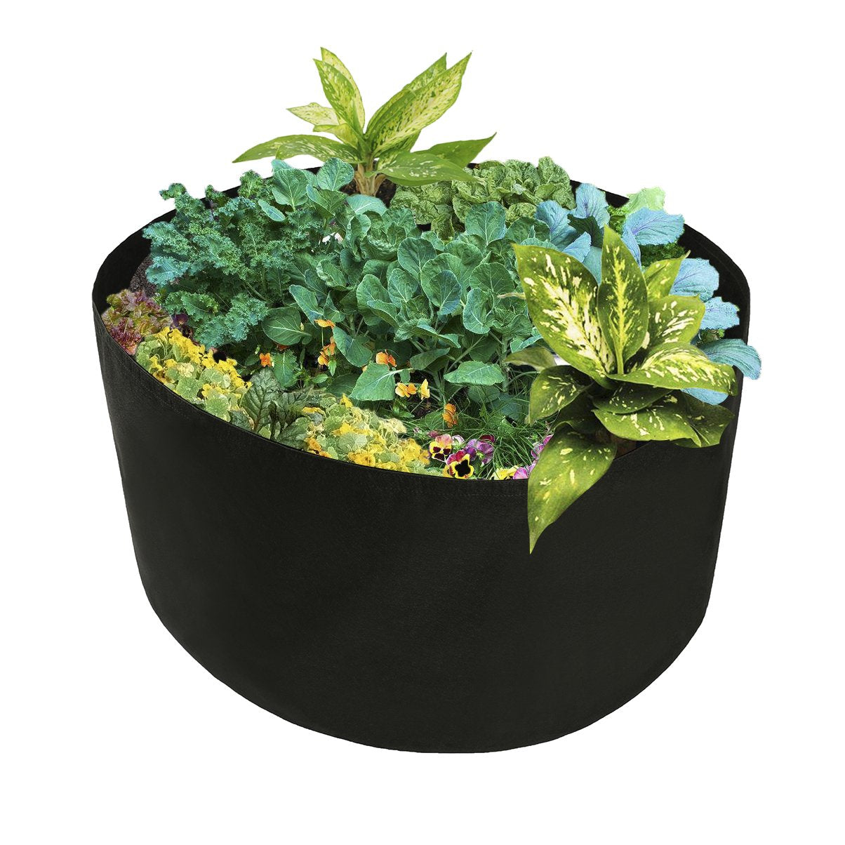 Takefuns 2pcs 150 Gallon Yard Grow Bags,Large Garden Bag,Thickened Nonwoven Plant Fabric Pots,Grow Pots Big Pots Plant for Nursery Garden,Planting