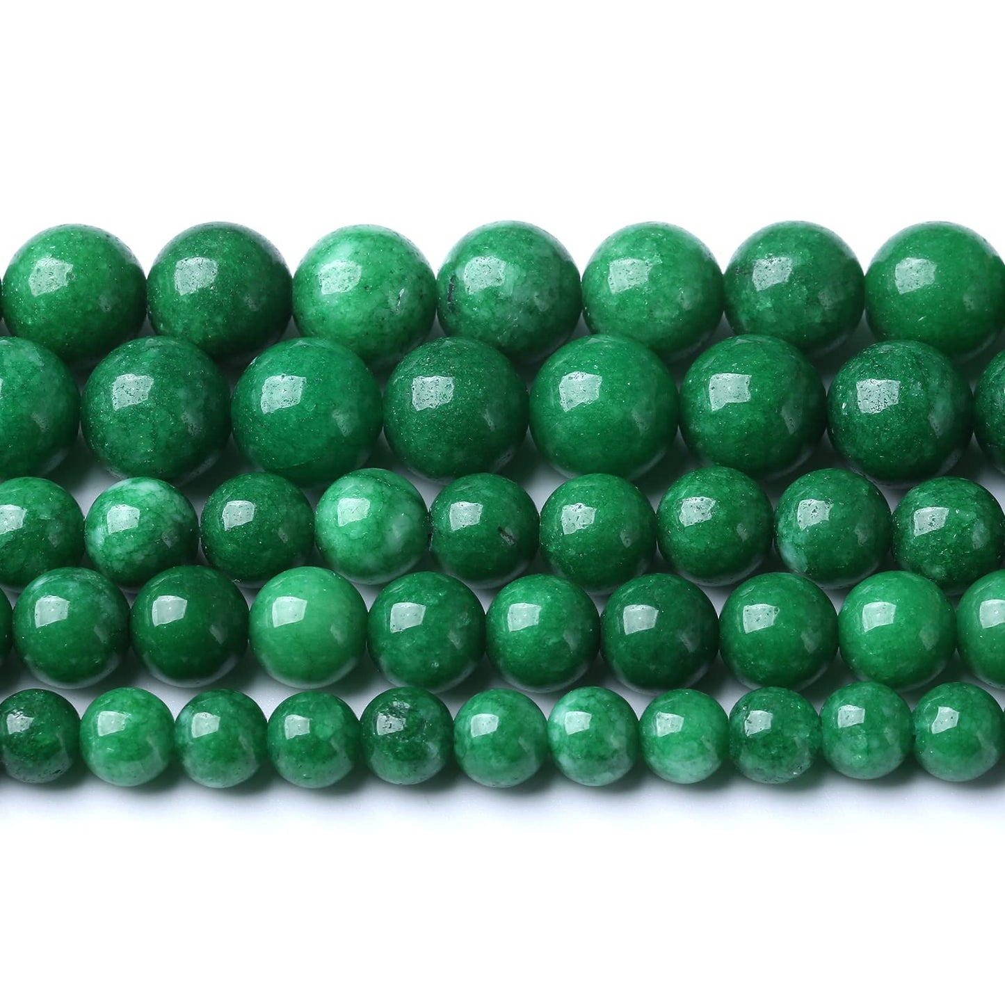 90pcs 4mm Natural Green Cloud Jades Beads Round Loose Gemstone Crystal Energy Healing Power Stone Beads for Jewelry Making DIY Bracelet (4mm, Green Cloud Jades)