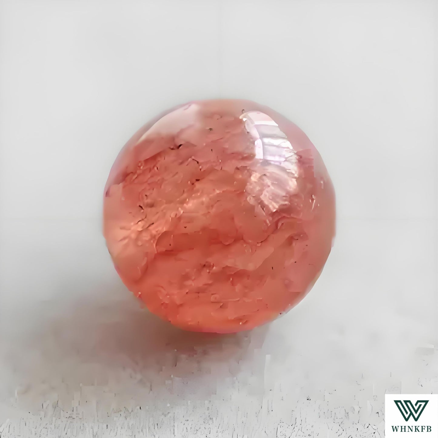 WHNKFB 10mm 50PCS Natural Strawberry Quartz Round Beads, Loose Crystal Beads with Strawberry Seed-Like Contents for Jewelry Making Craft - 6mm 8mm 10mm Options with Free Elastic Cord