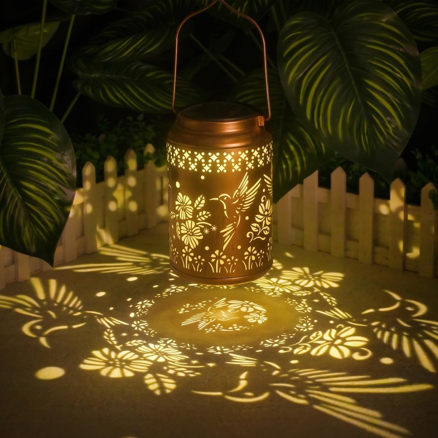 Mothers Day Gifts for Mom, Hummingbird Solar Lanterns Outdoor Waterproof - Birthday Gifts for Women, Hanging Solar Lantern for Yard, Patio, Porch, Garden Decor