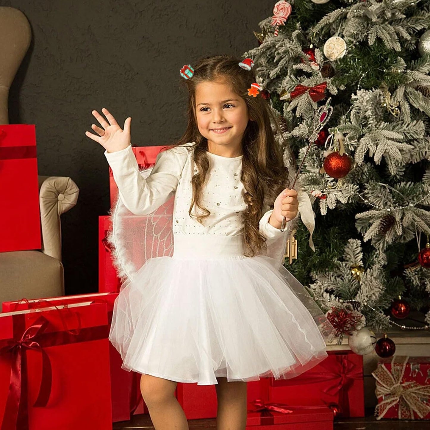 12 Pcs Christmas Hair Clips for Women Snowman、Xmas Tree、Santa Claus、and Gloves Design Christmas Mini Claw Clips Small Hair Claws Strong Hold Jaw Clip Mini Hair Clips for Women Girls Hair Accessories