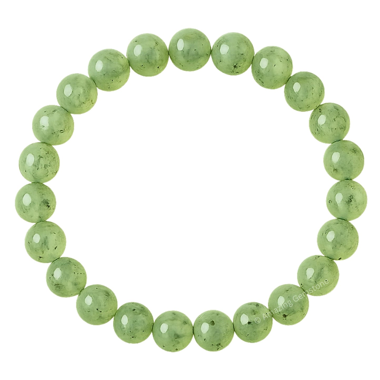 Amazing Gemstone Crystal Bracelet for Women Men's Gifts - Protection Healing Crystal Bracelet - 8mm Gemstone Beaded Stretchable Bracelet Pulseras Para Hombres Mujer Stocking Stuffers Mothers Day Gift (Prehnite)