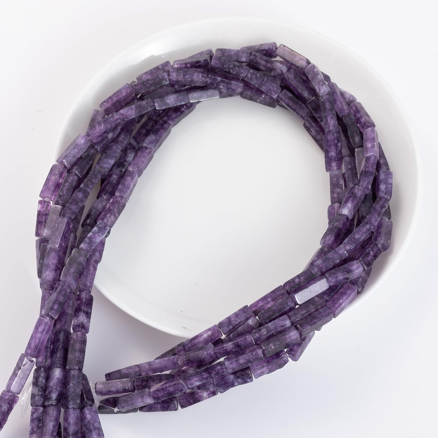 Natural Amethyst Rectangle Tube Beads 4x13mm 38cm/str Loose Semi Gemstone Stone Beads for Making Bracelets Necklace Earrings