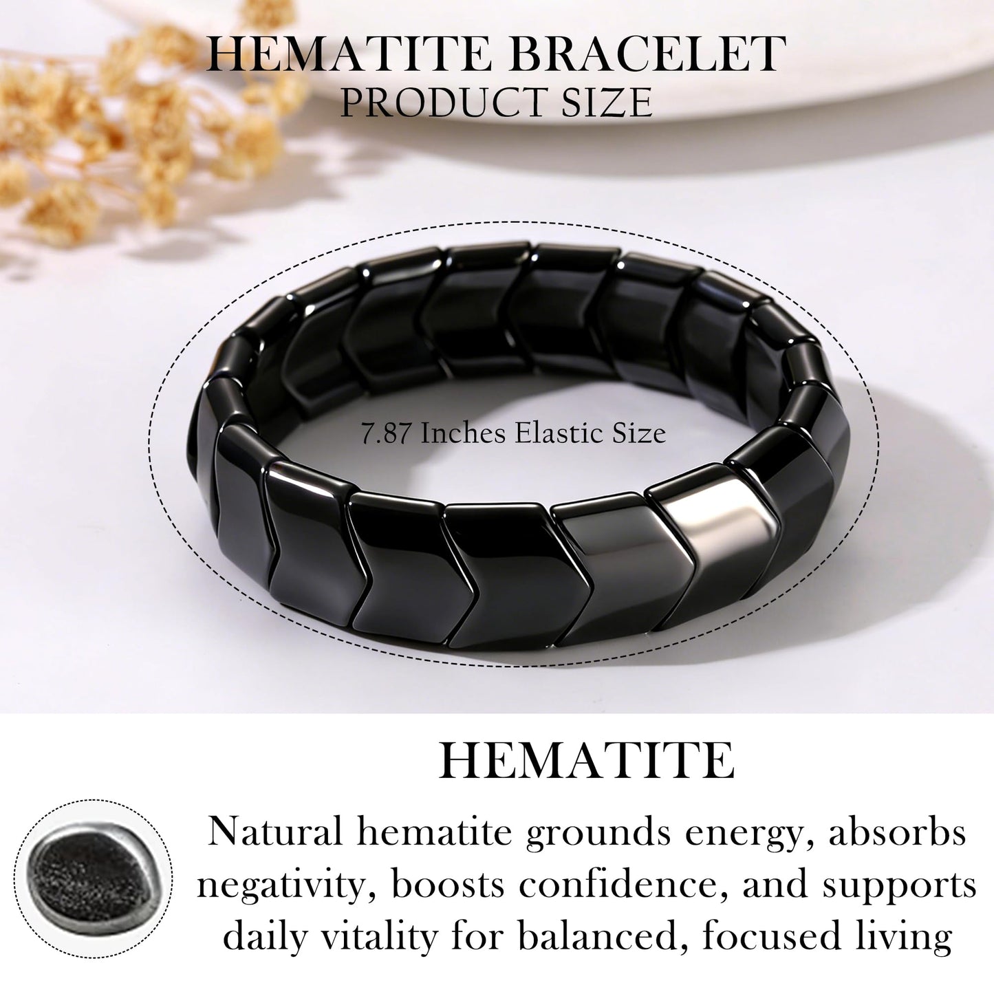 DONYUDE Unique Fathers Day Bracelet Gifts Hematite Bracelet for Men Heavy Arrowhead Hematite Bracelets for Dad Grandpa Reignites Masculine Energy Birthday Gift for Men Crystal Jewelry