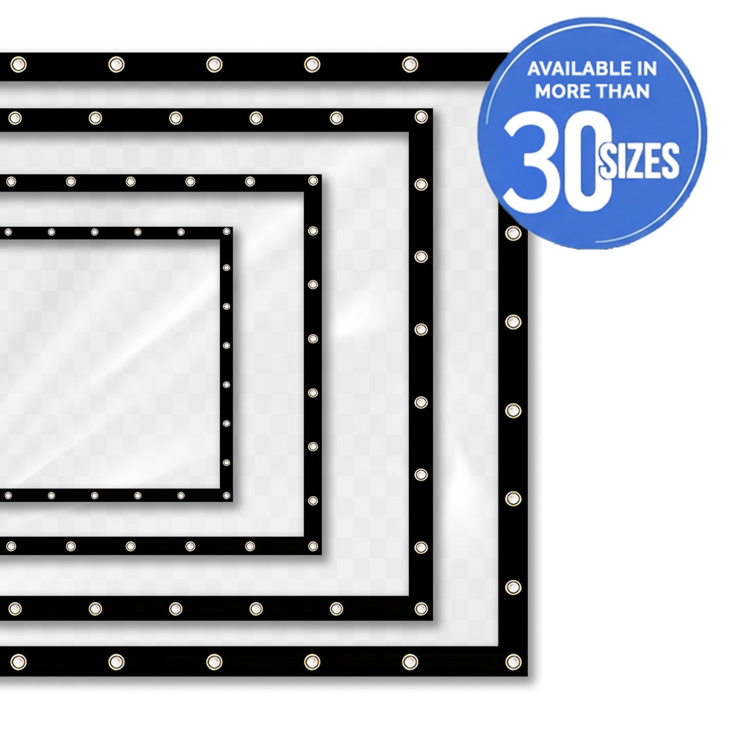 Covers & All Heavy Duty Clear Vinyl Tarp – 20 Mil Waterproof Clear Tarp with Grommets for Patio, Porch, Gazebo, Greenhouse & Chicken Coop (7 x 20 ft)